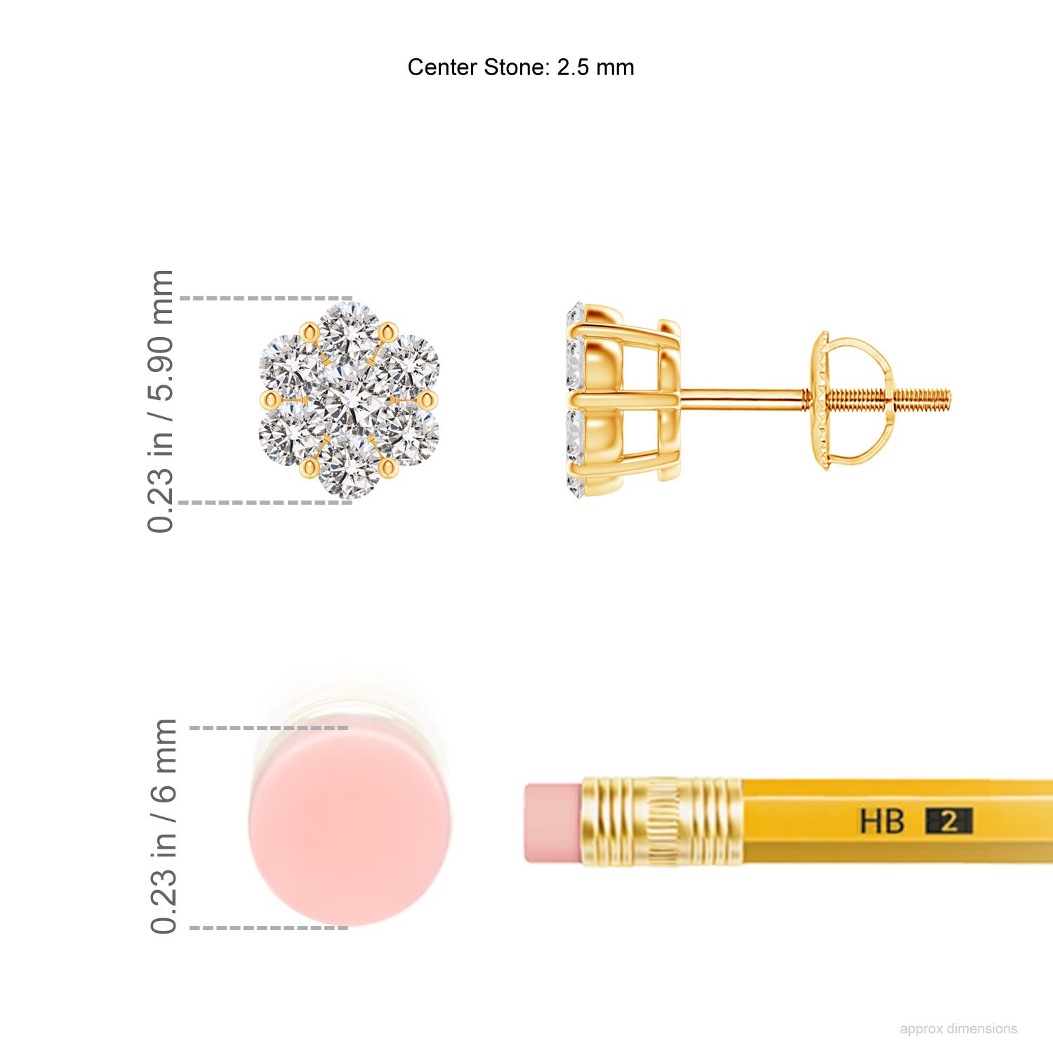 I-J, I1-I2 / 0.49 CT / 14 KT Yellow Gold