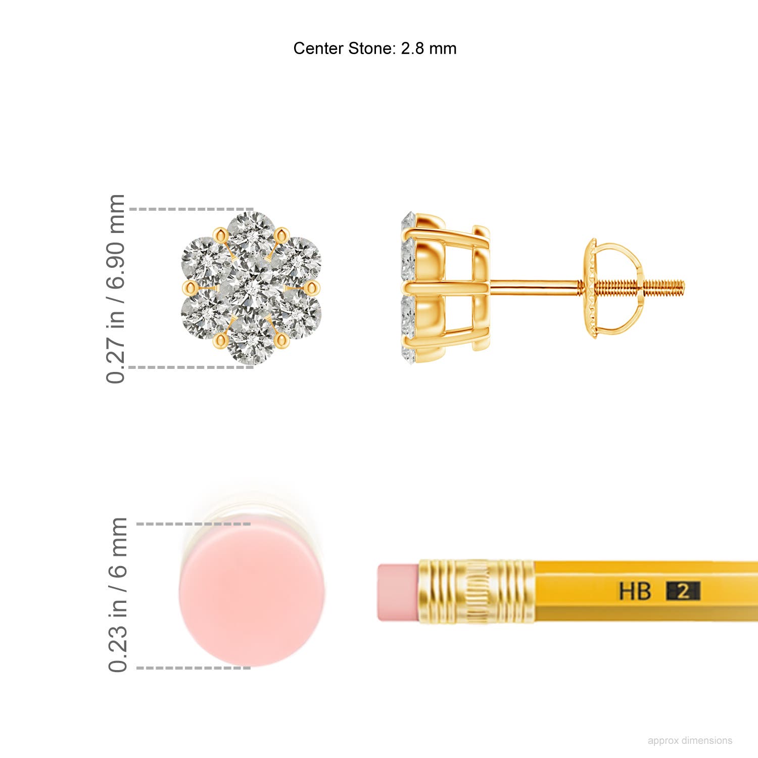 K, I3 / 0.75 CT / 14 KT Yellow Gold