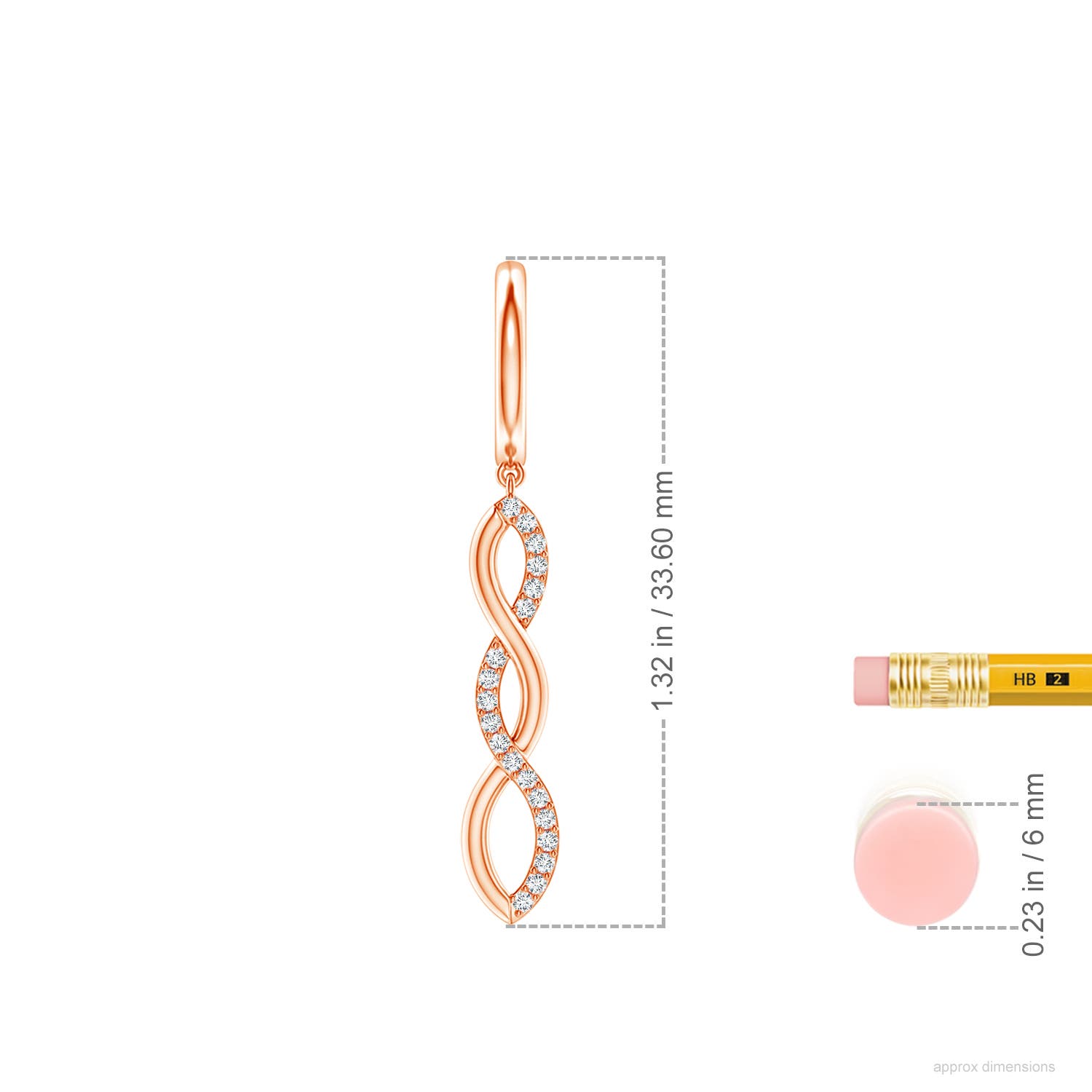 G, VS2 / 0.13 CT / 14 KT Rose Gold