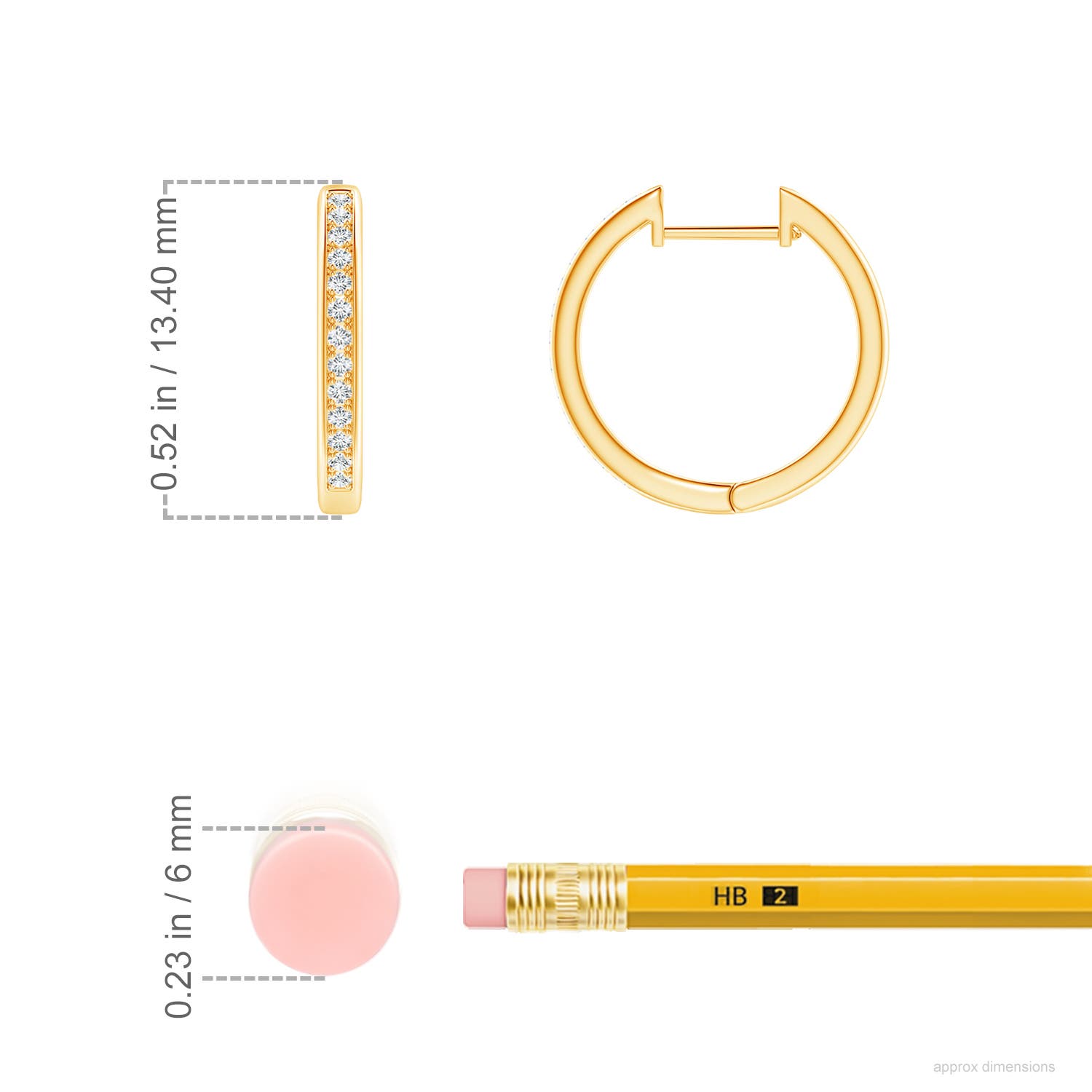 G, VS2 / 0.09 CT / 14 KT Yellow Gold