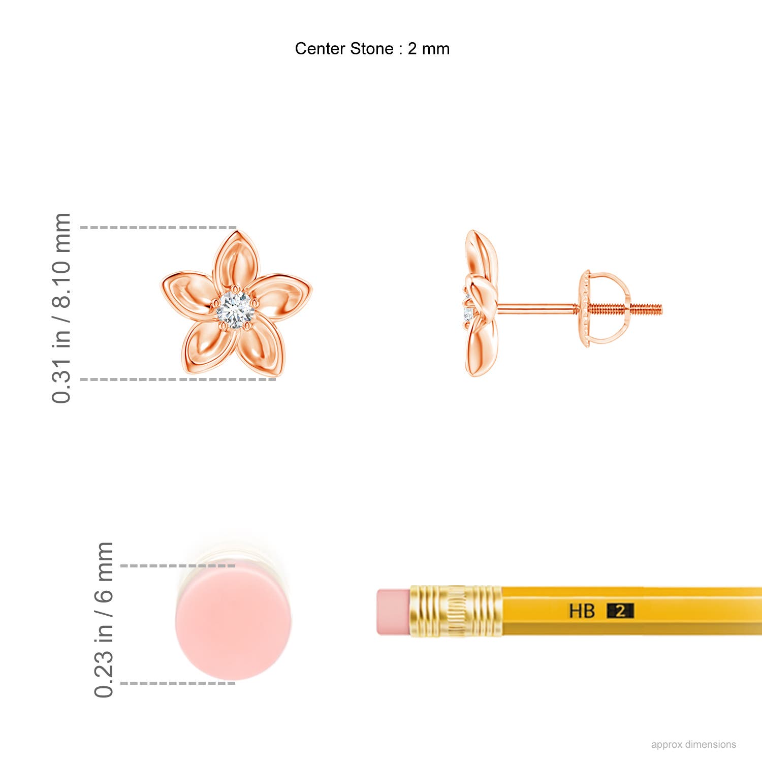 G, VS2 / 0.07 CT / 14 KT Rose Gold