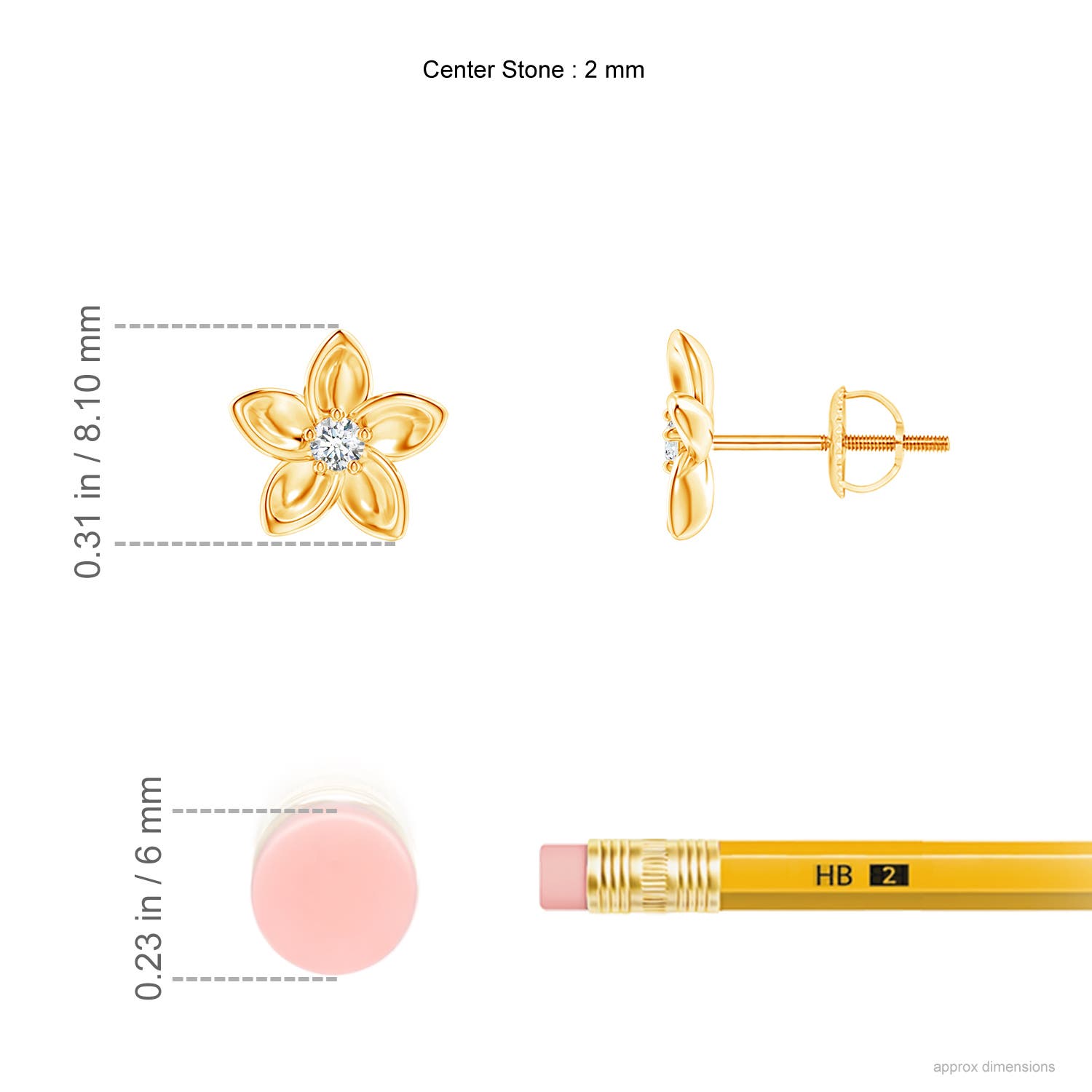 G, VS2 / 0.07 CT / 14 KT Yellow Gold