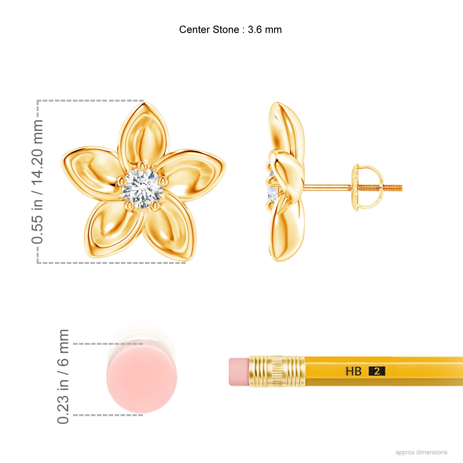 G, VS2 / 0.35 CT / 14 KT Yellow Gold