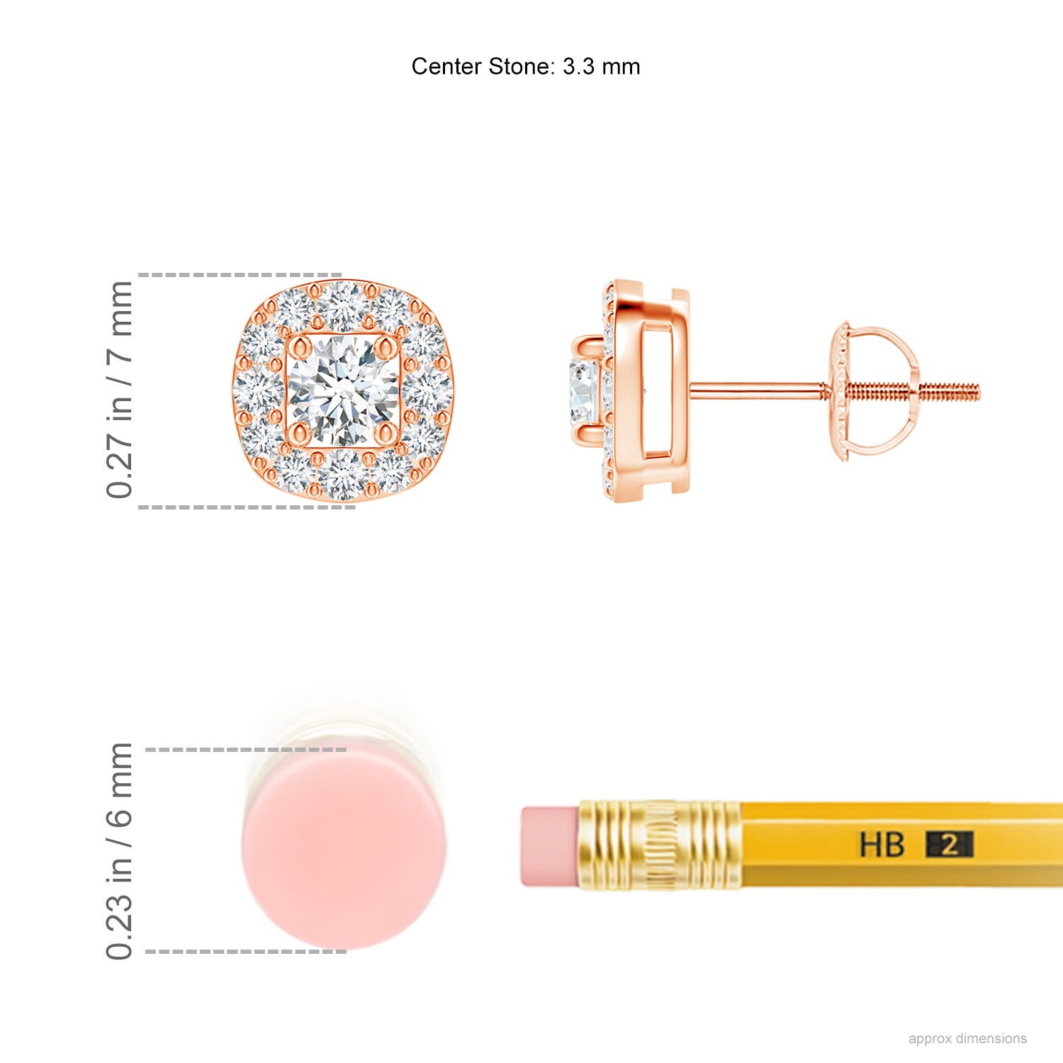 G, VS2 / 0.49 CT / 14 KT Rose Gold