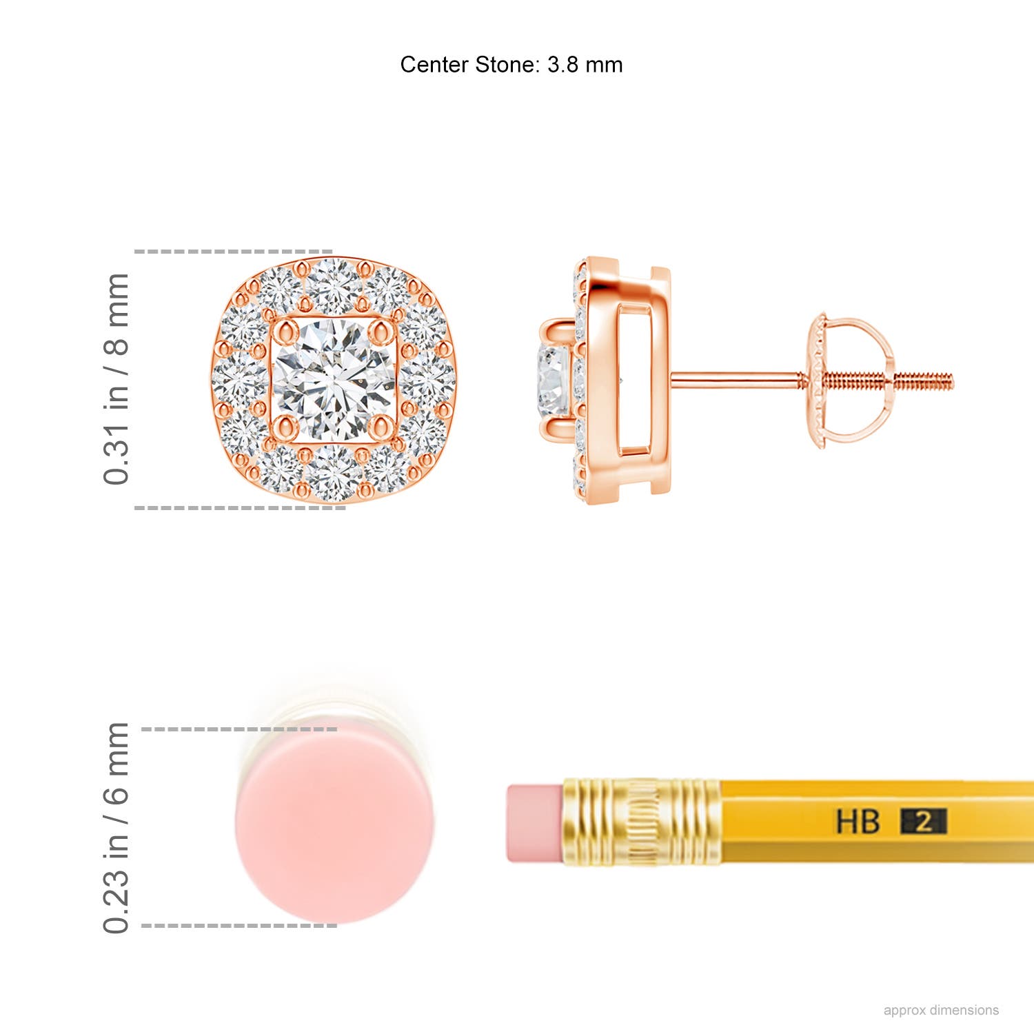 H, SI2 / 0.75 CT / 14 KT Rose Gold