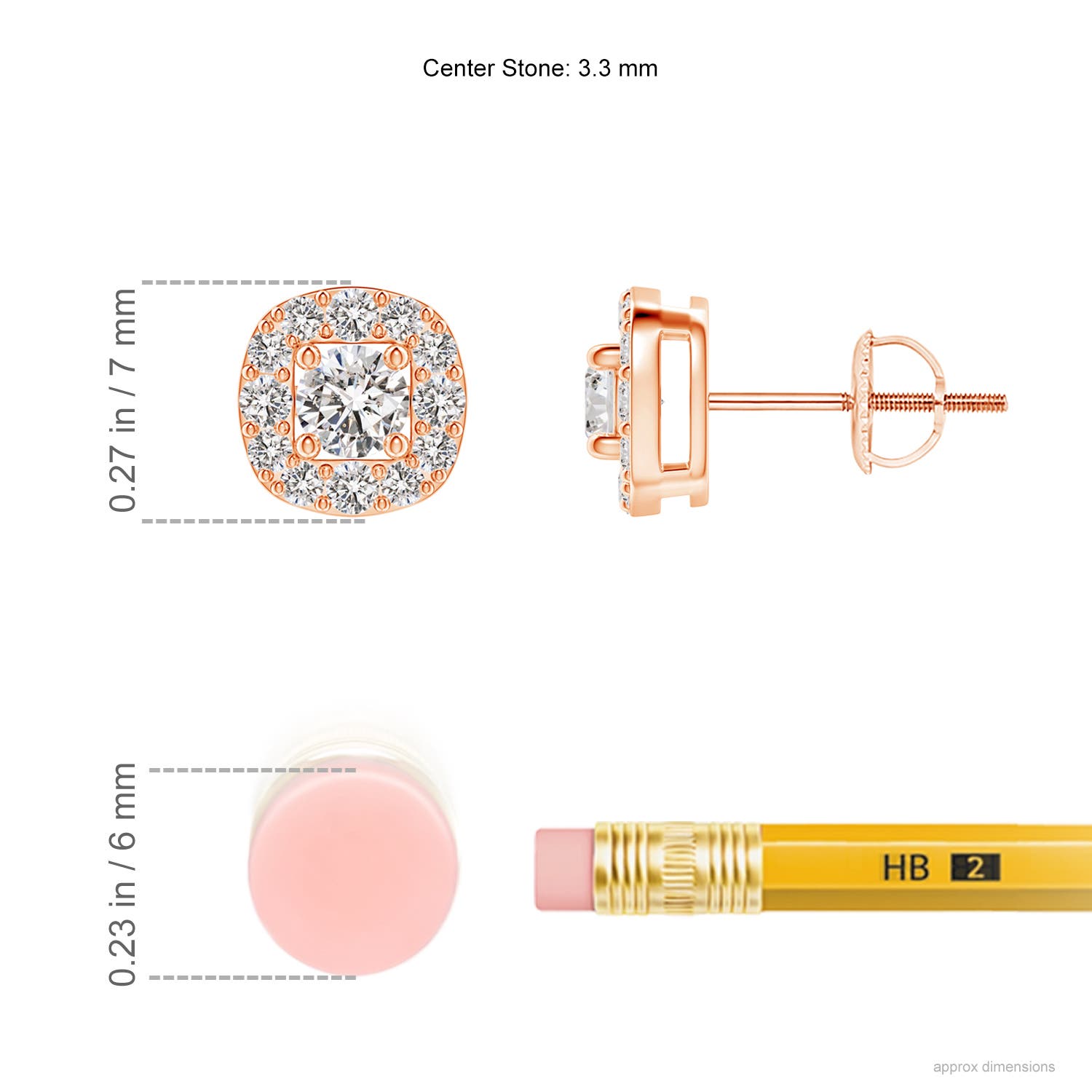 I-J, I1-I2 / 0.49 CT / 14 KT Rose Gold