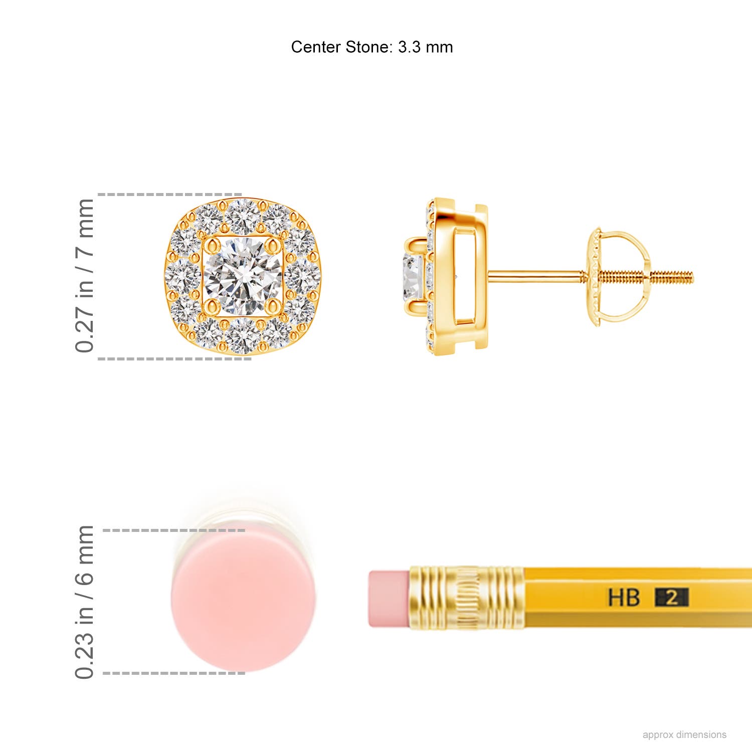 I-J, I1-I2 / 0.49 CT / 14 KT Yellow Gold