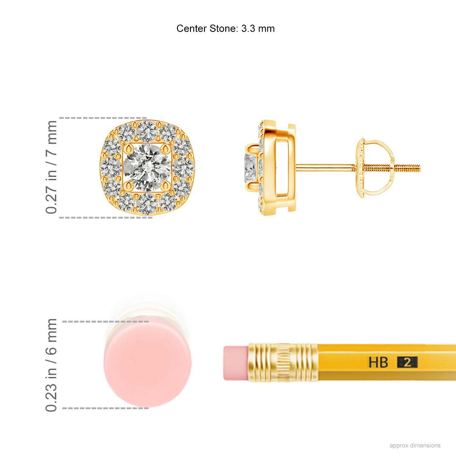 K, I3 / 0.49 CT / 14 KT Yellow Gold