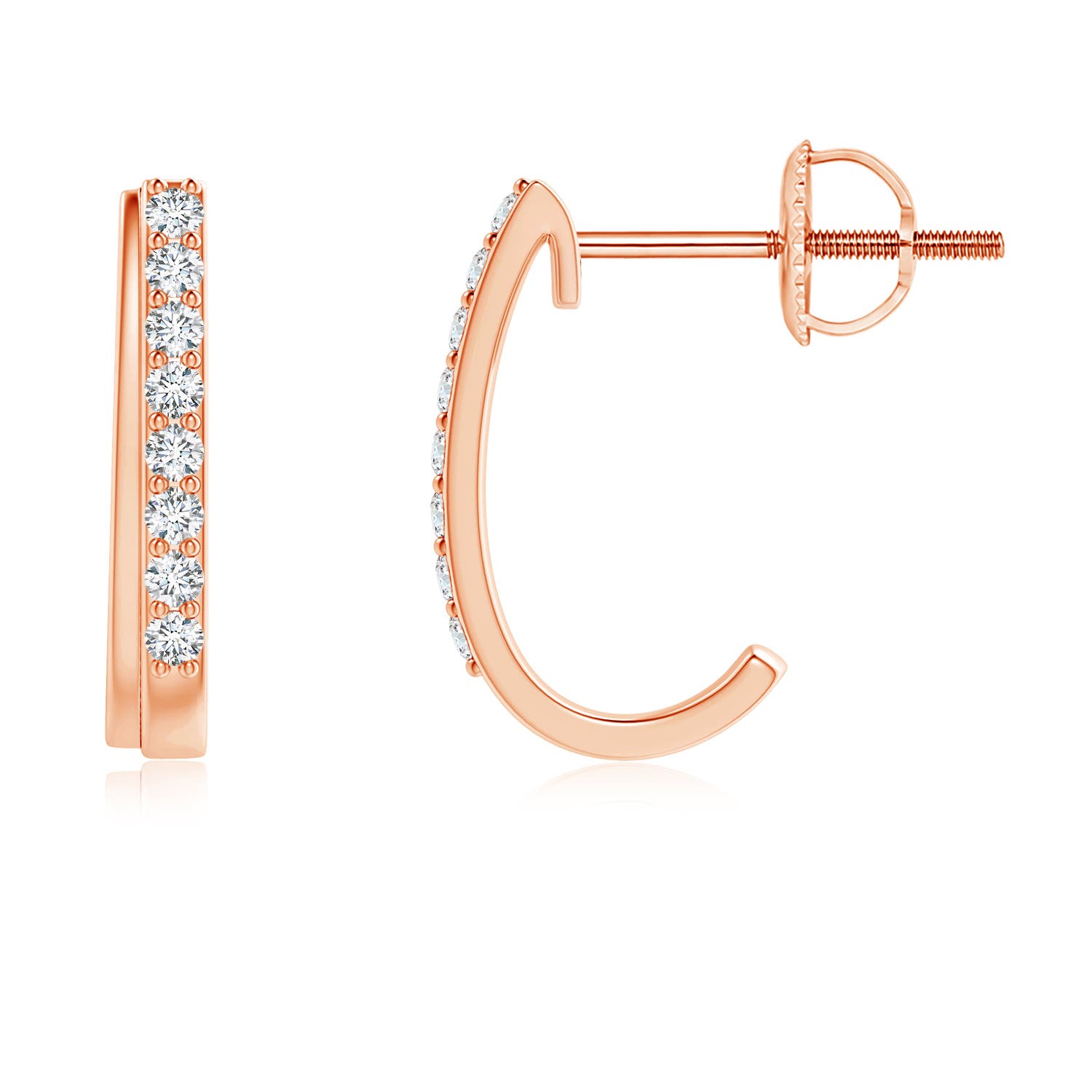 G, VS2 / 0.1 CT / 14 KT Rose Gold