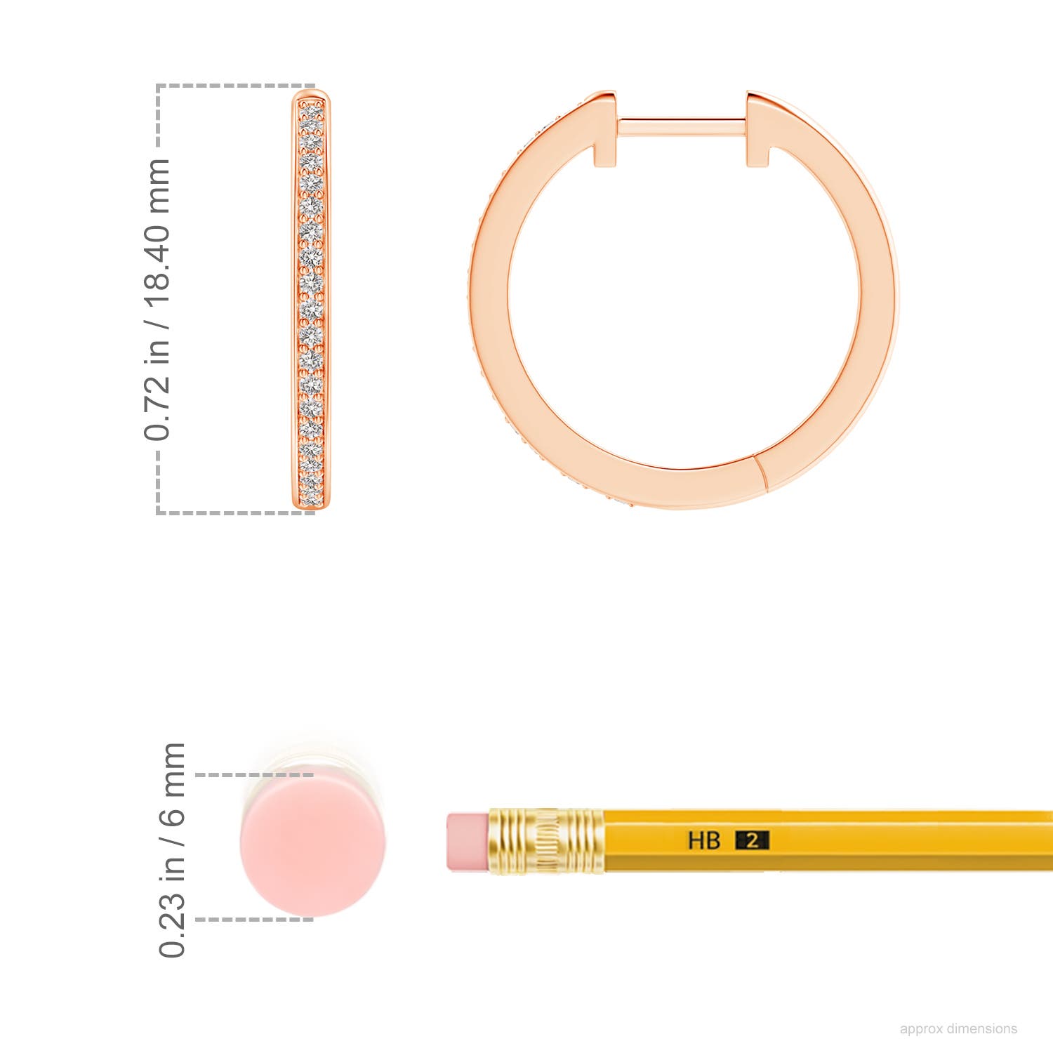 I-J, I1-I2 / 0.2 CT / 14 KT Rose Gold