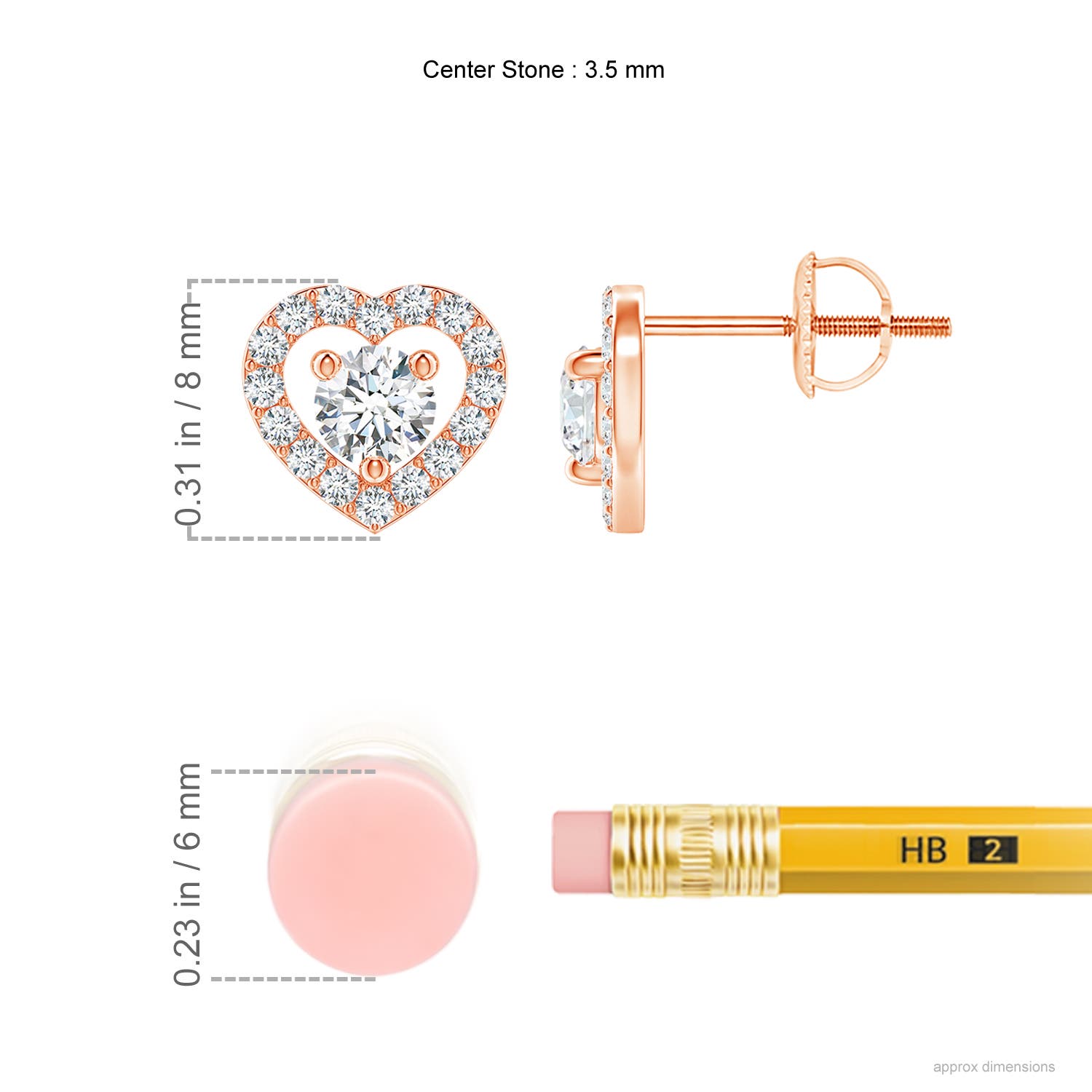 G, VS2 / 0.51 CT / 14 KT Rose Gold