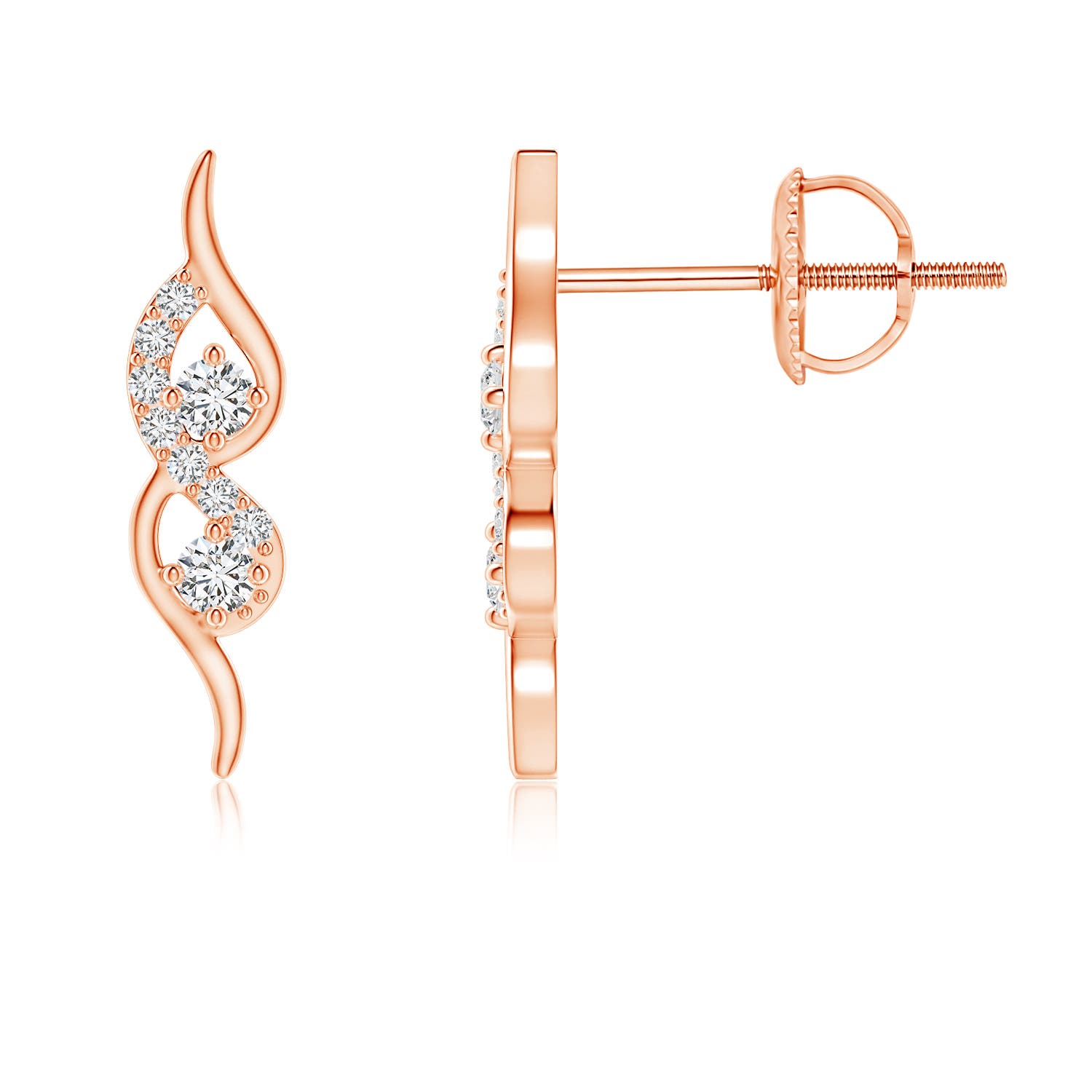 H, SI2 / 0.11 CT / 14 KT Rose Gold