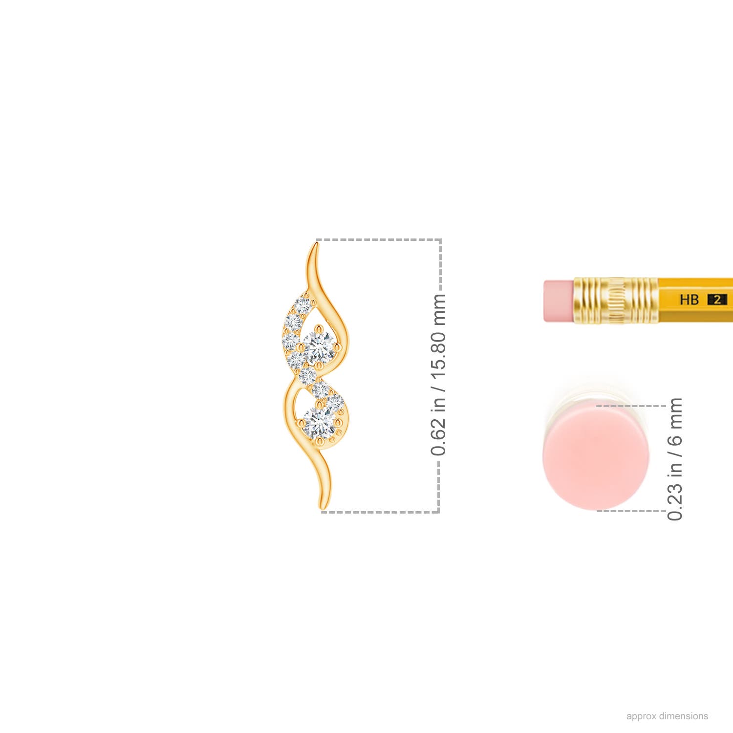 G, VS2 / 0.24 CT / 14 KT Yellow Gold