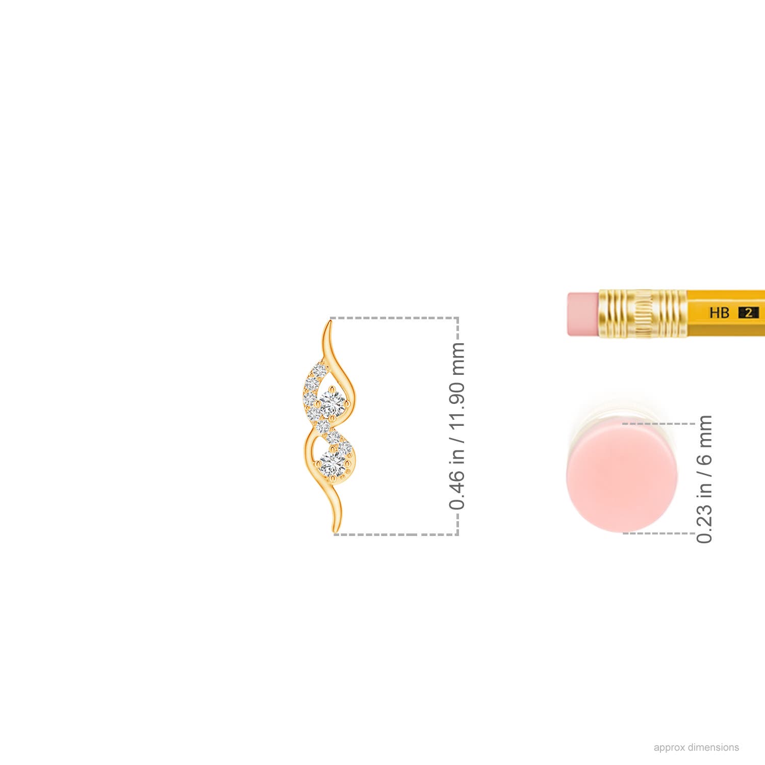 H, SI2 / 0.11 CT / 14 KT Yellow Gold