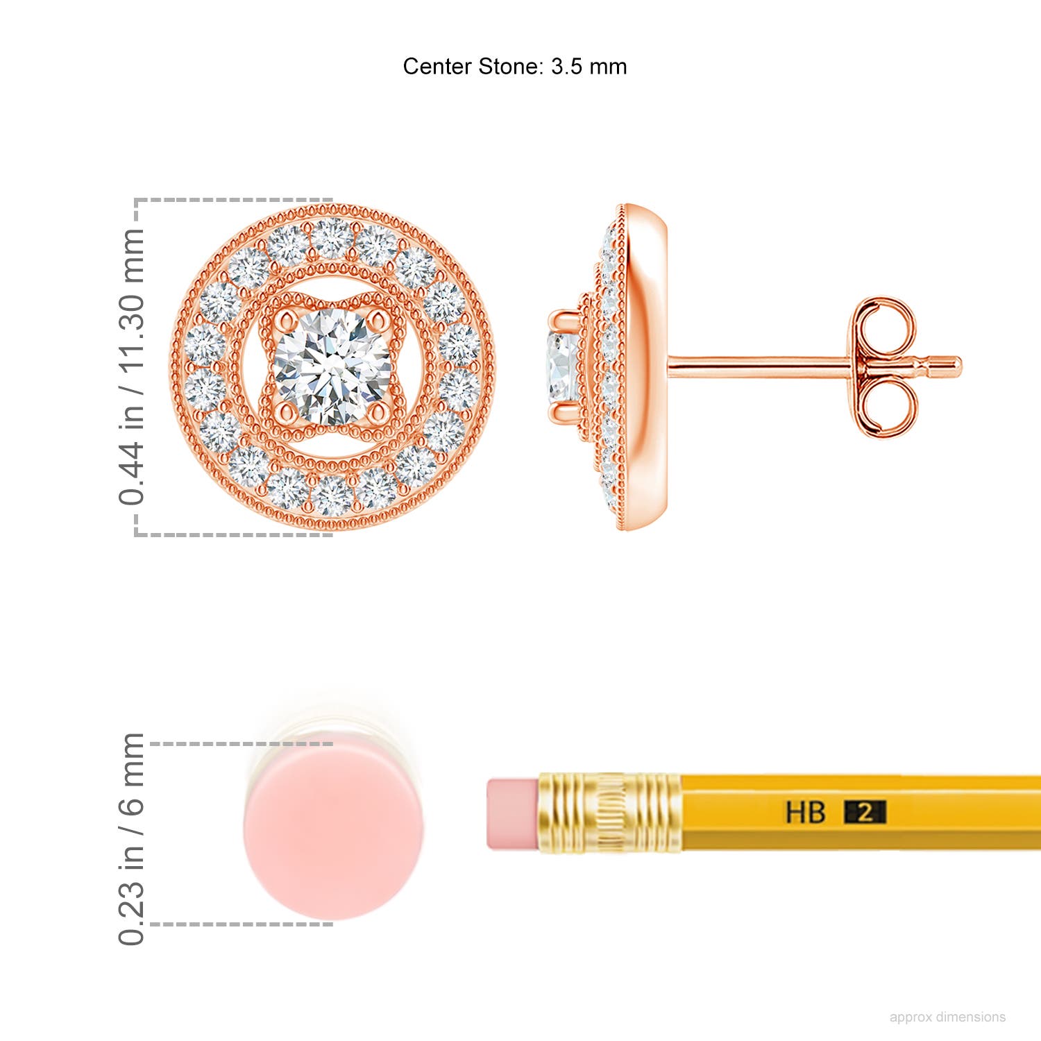 G, VS2 / 0.68 CT / 14 KT Rose Gold