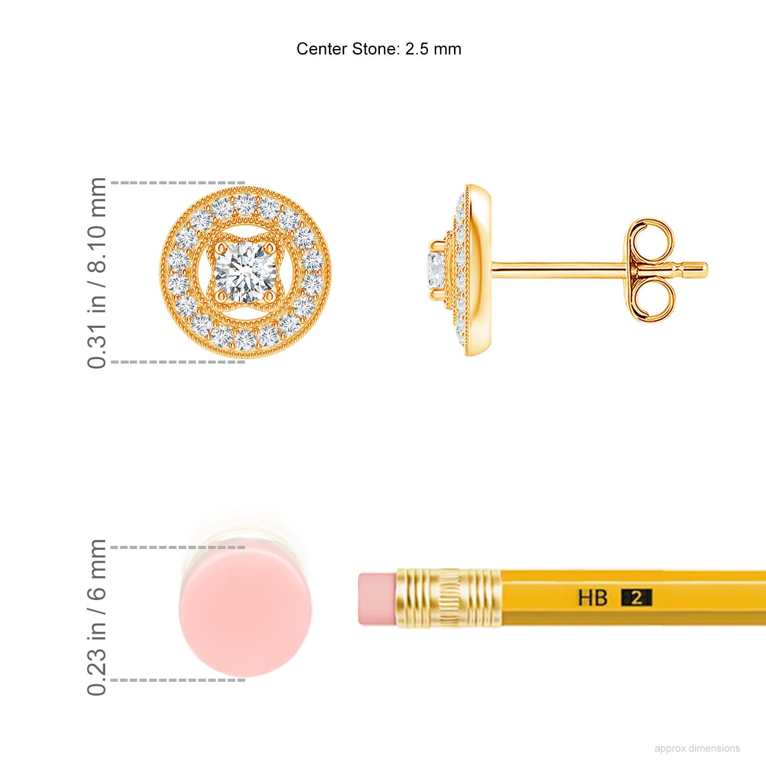 G, VS2 / 0.26 CT / 14 KT Yellow Gold