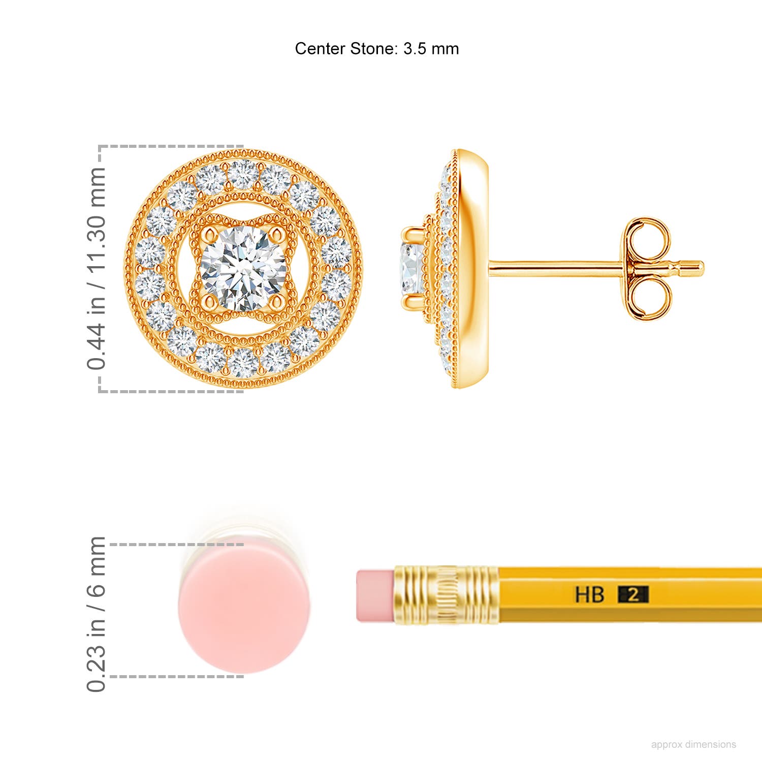 G, VS2 / 0.68 CT / 14 KT Yellow Gold