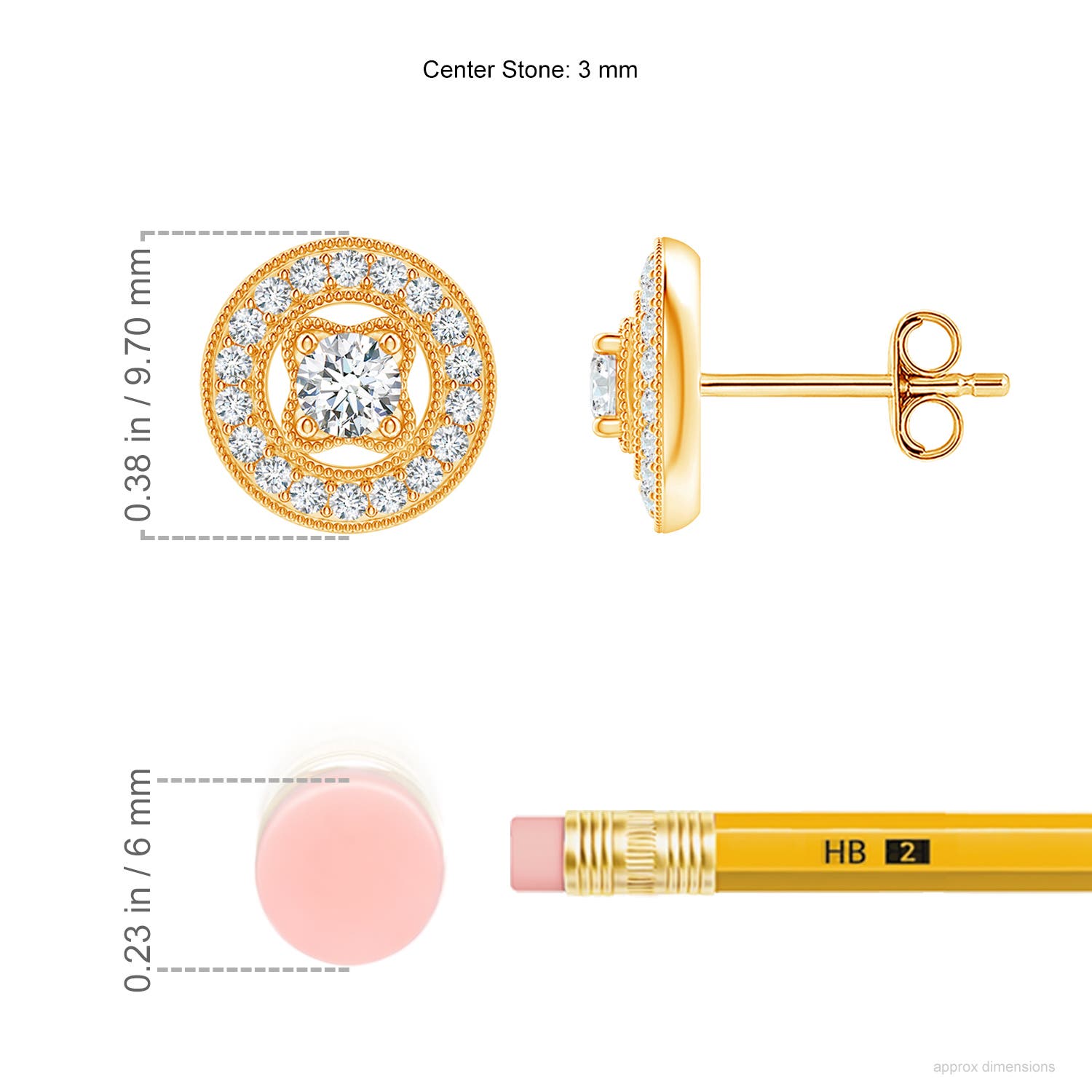 G, VS2 / 0.43 CT / 14 KT Yellow Gold