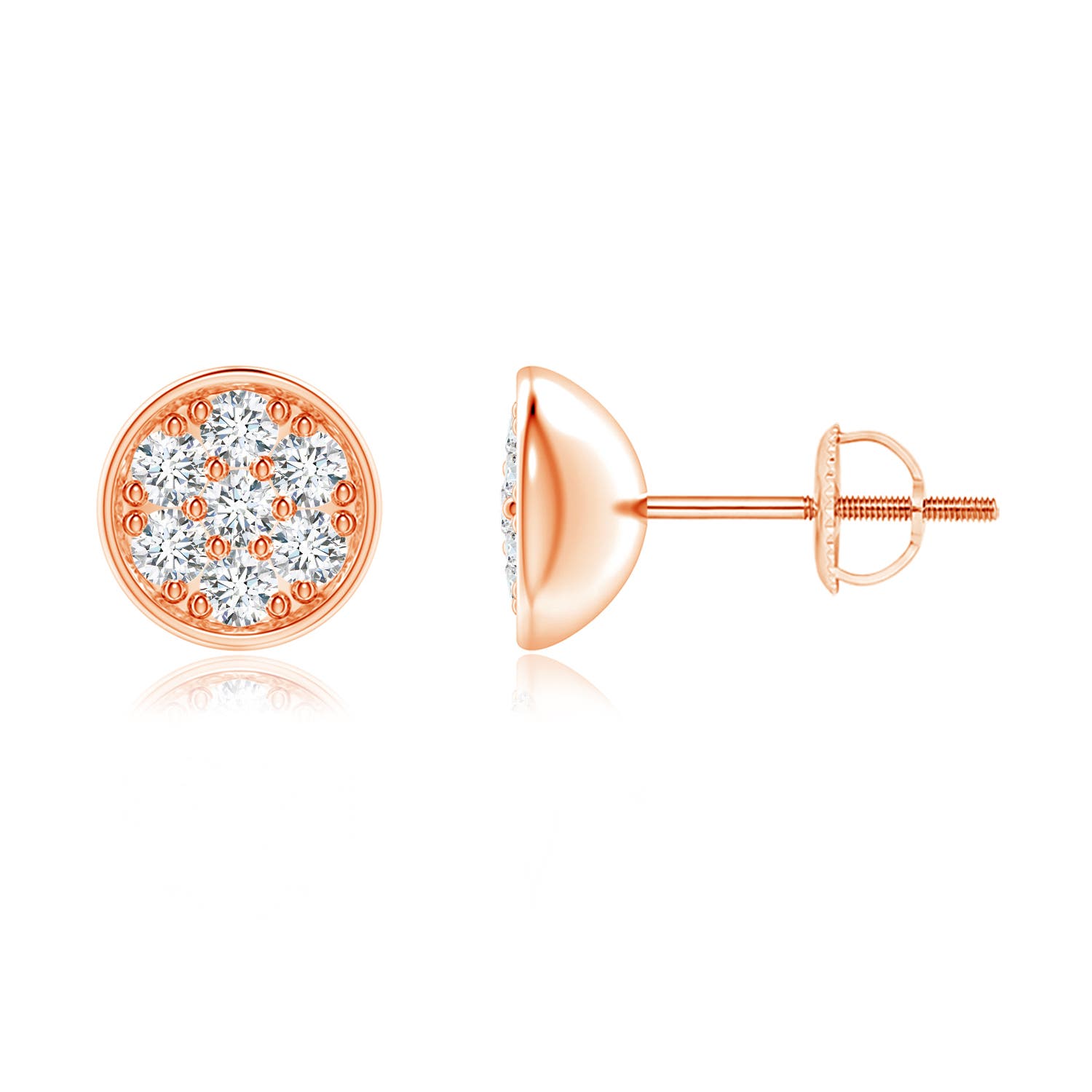 G, VS2 / 0.2 CT / 14 KT Rose Gold