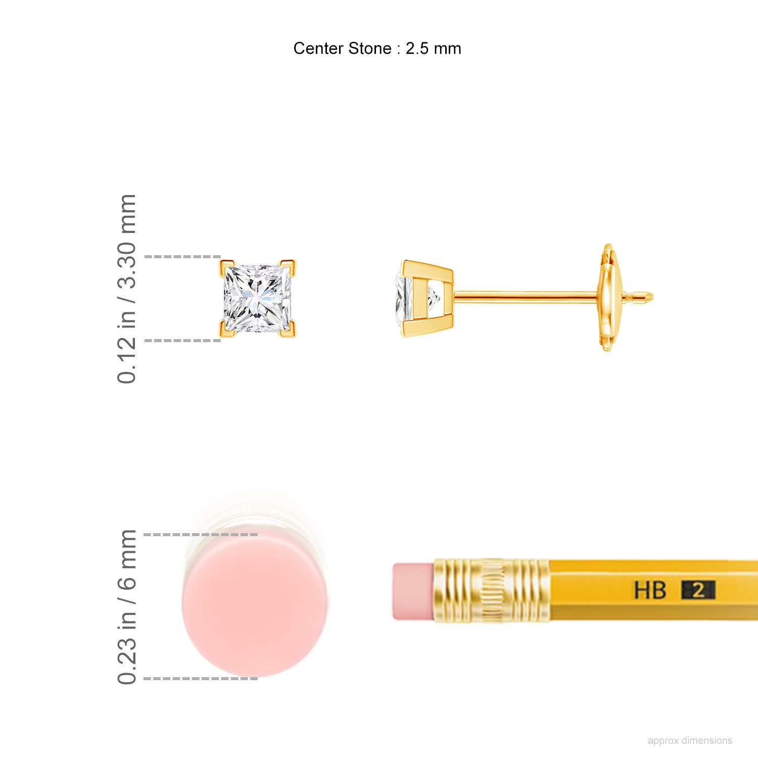 G, VS2 / 0.2 CT / 14 KT Yellow Gold