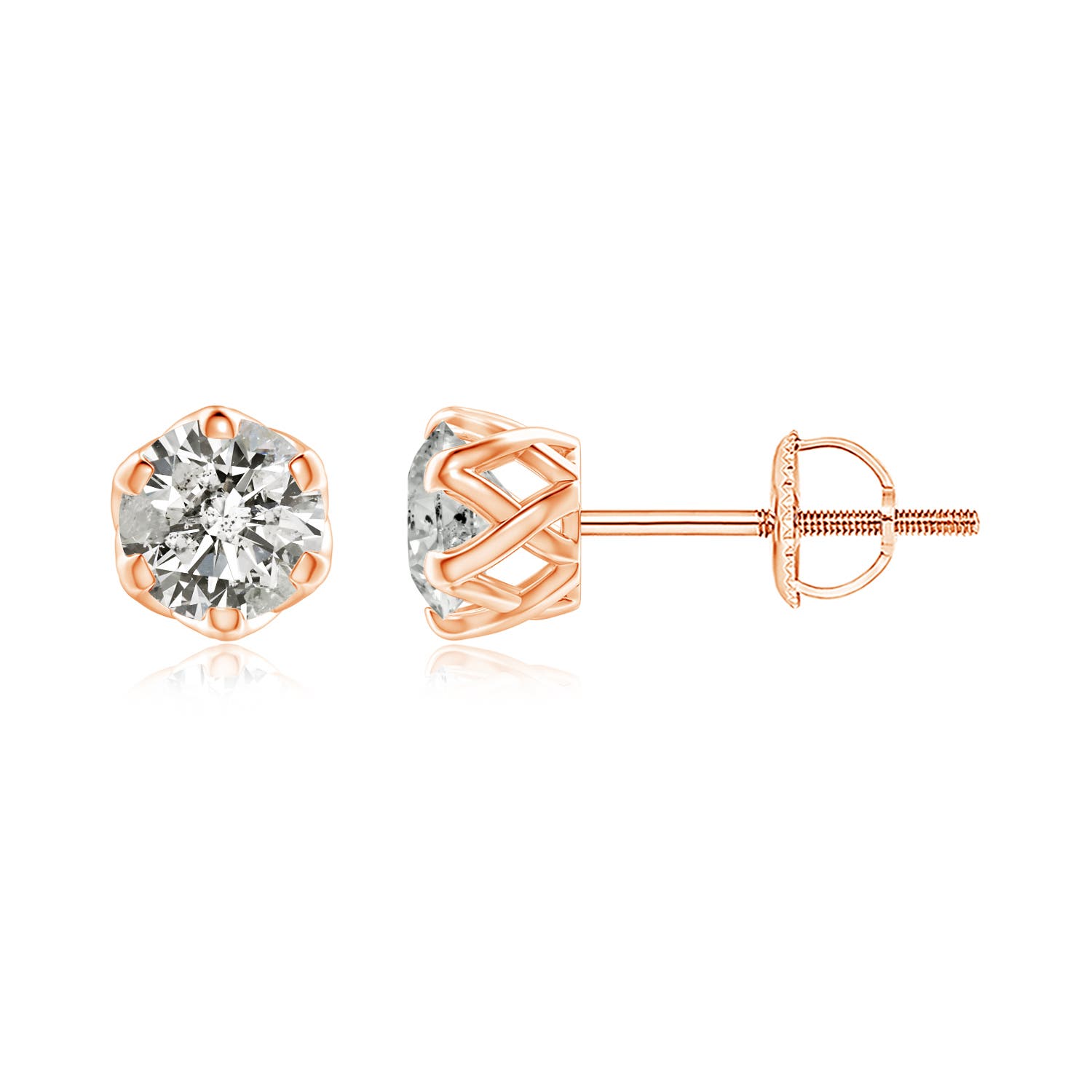 K, I3 / 0.76 CT / 14 KT Rose Gold