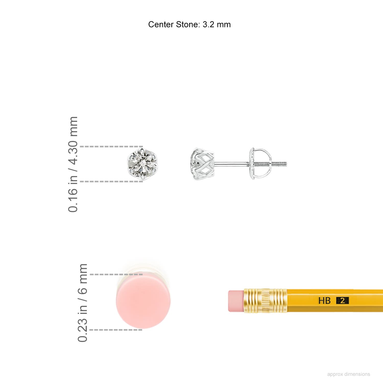 K, I3 / 0.25 CT / 14 KT White Gold