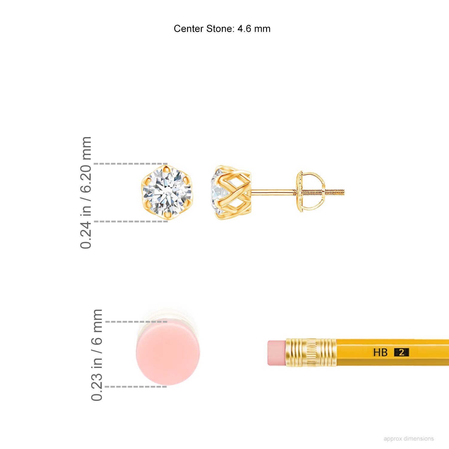 G, VS2 / 0.76 CT / 14 KT Yellow Gold