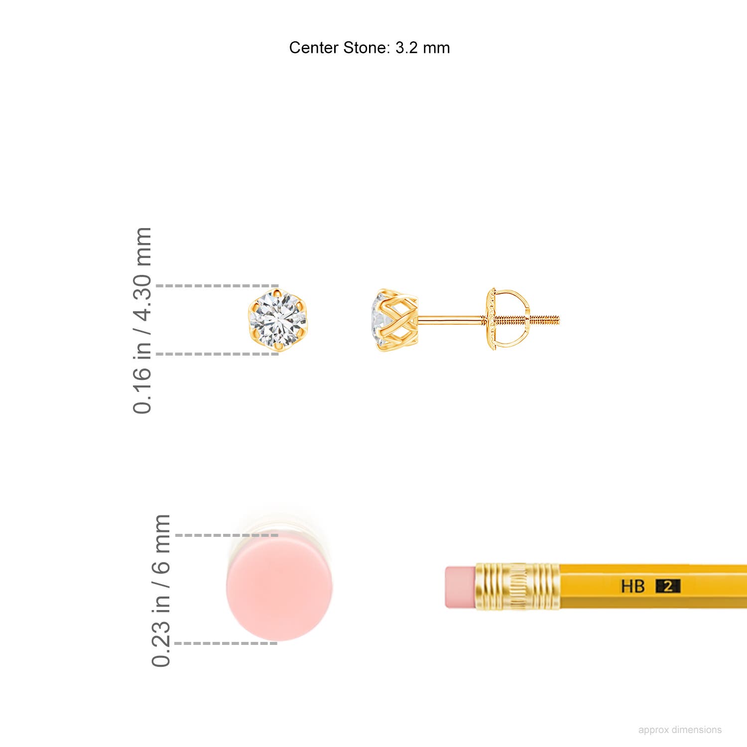 H, SI2 / 0.25 CT / 14 KT Yellow Gold