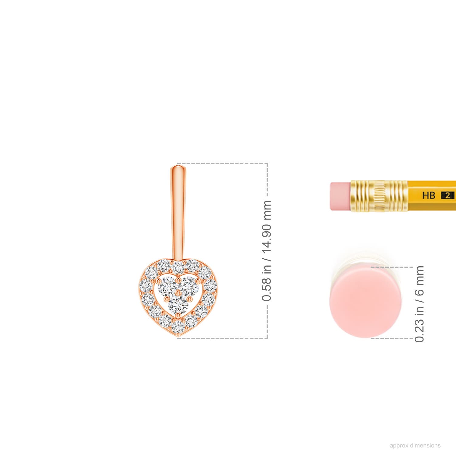 H, SI2 / 0.26 CT / 14 KT Rose Gold