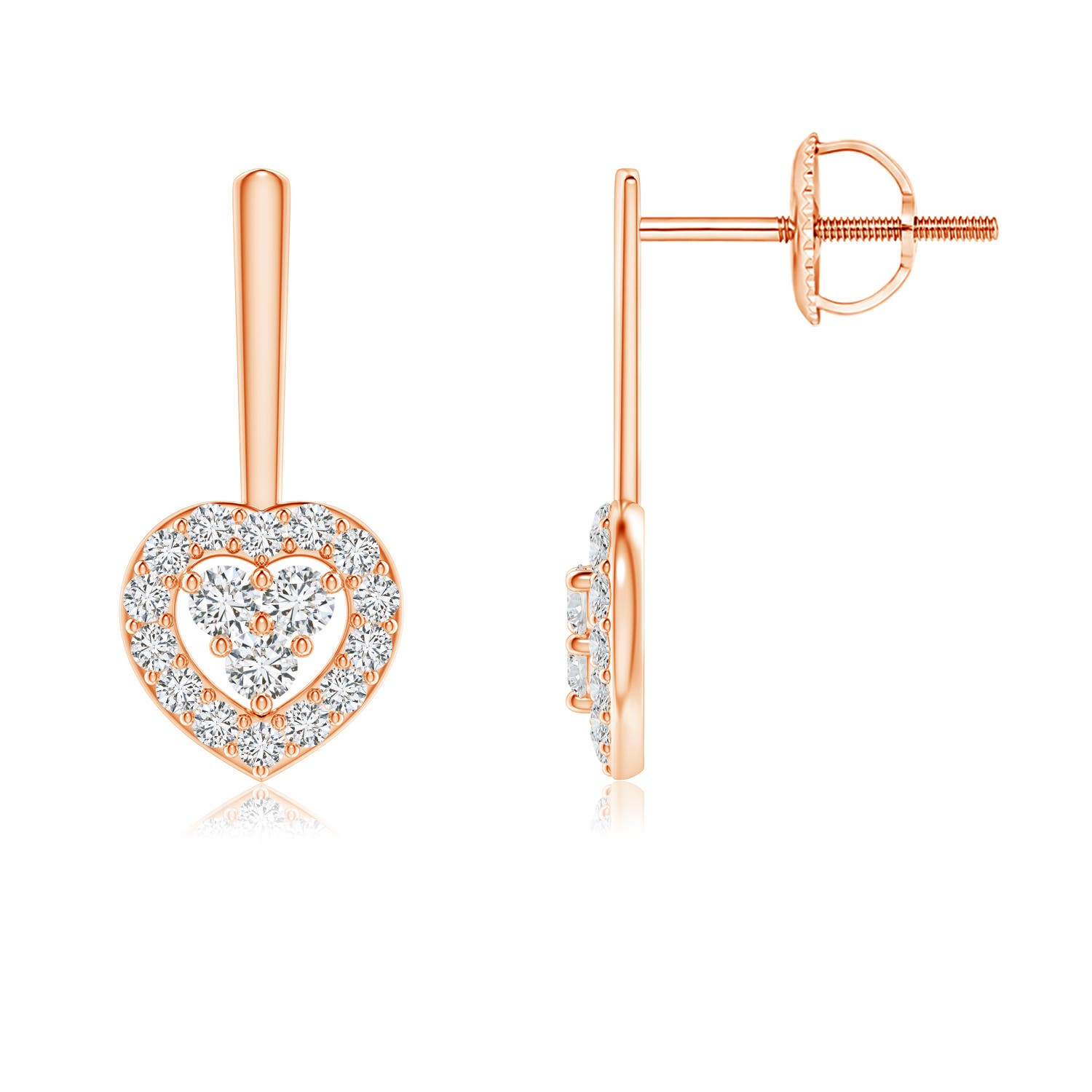 H, SI2 / 0.37 CT / 14 KT Rose Gold