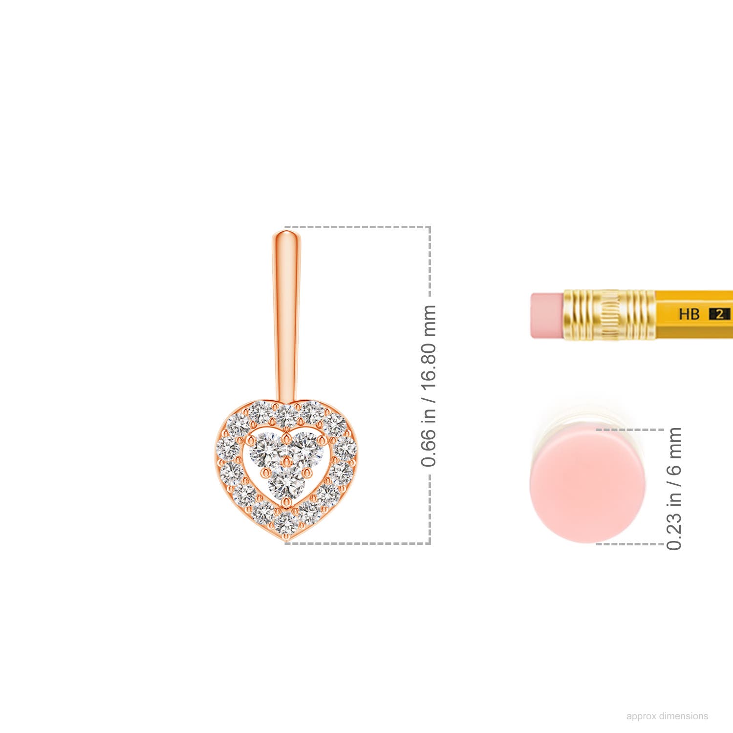 I-J, I1-I2 / 0.37 CT / 14 KT Rose Gold