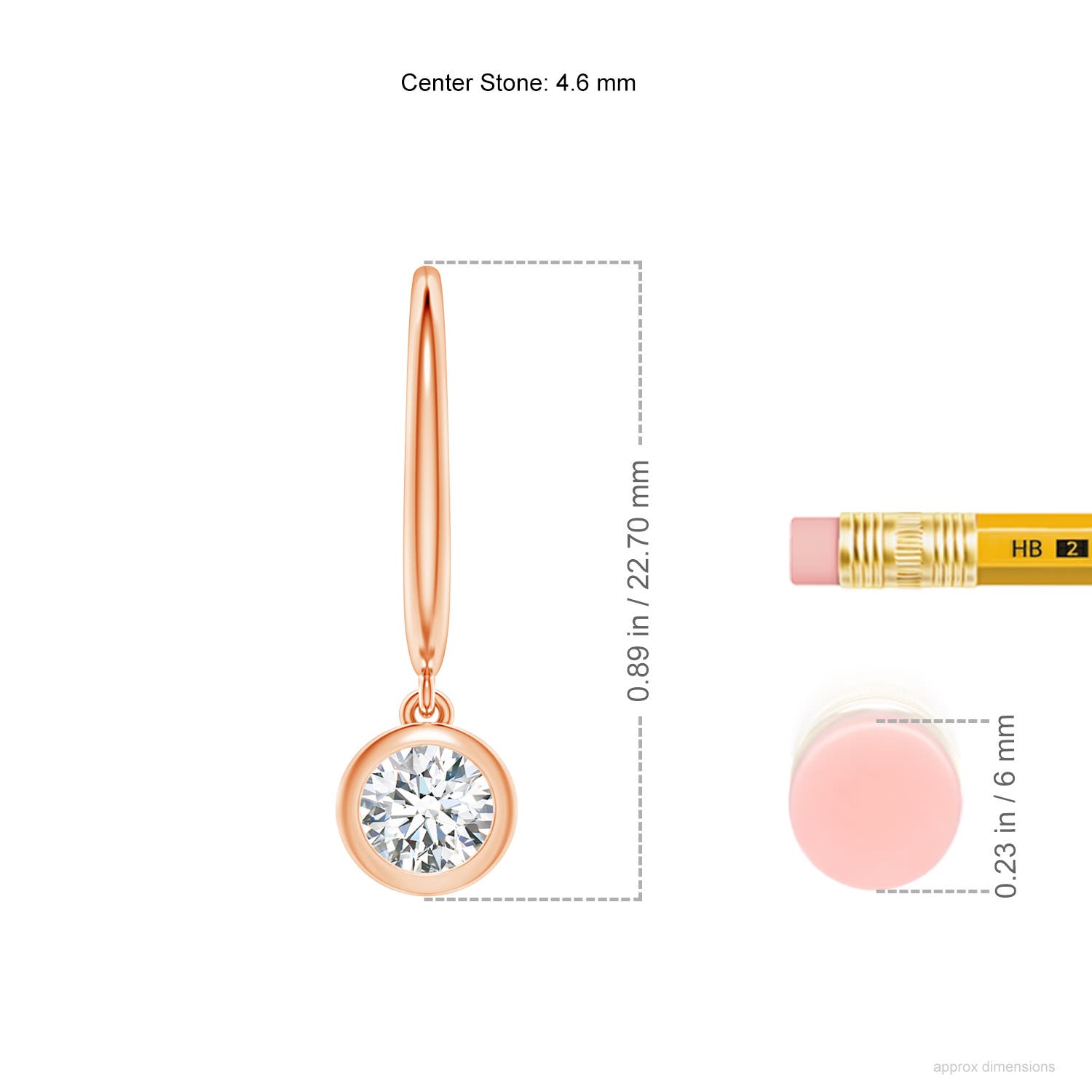 G, VS2 / 0.76 CT / 14 KT Rose Gold