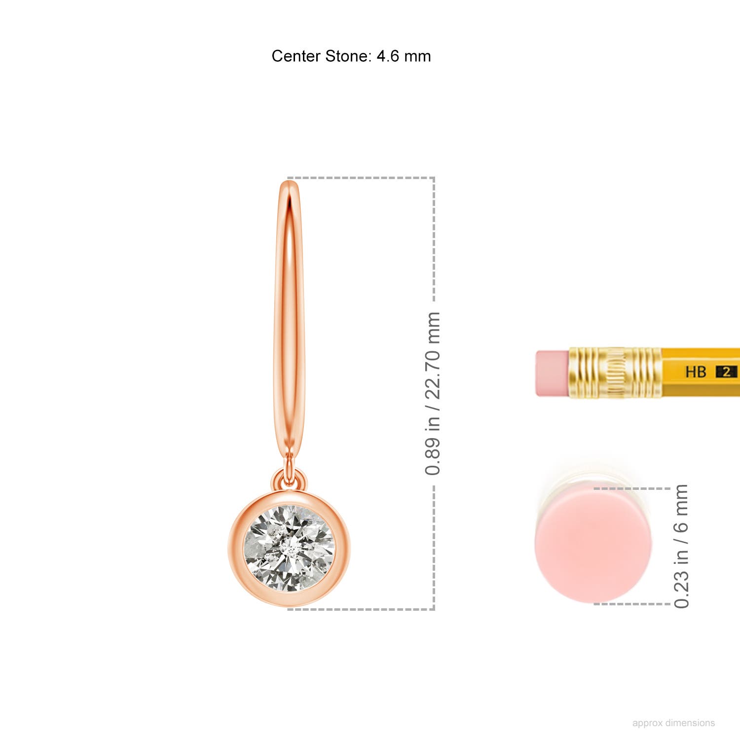 K, I3 / 0.76 CT / 14 KT Rose Gold