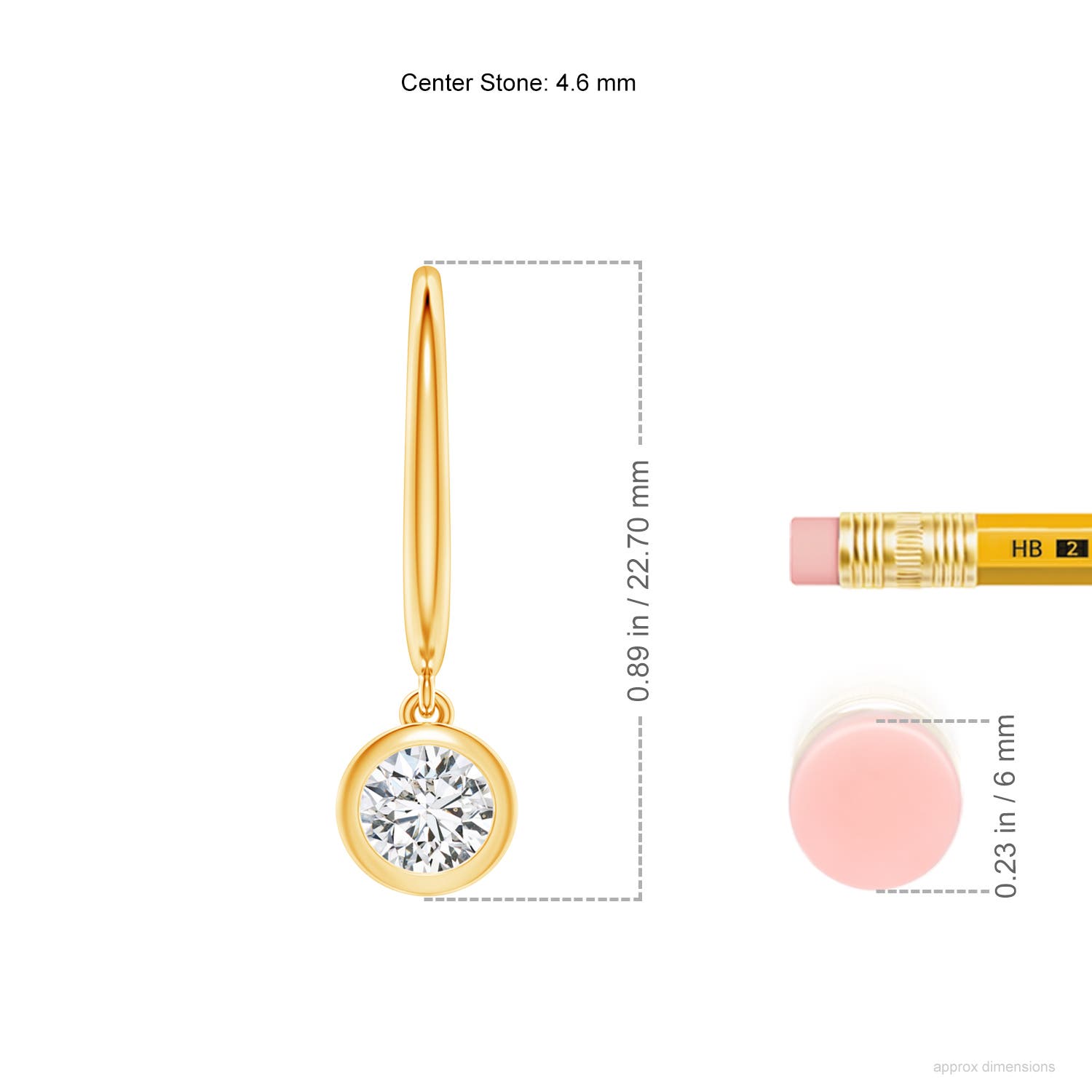 H, SI2 / 0.76 CT / 14 KT Yellow Gold