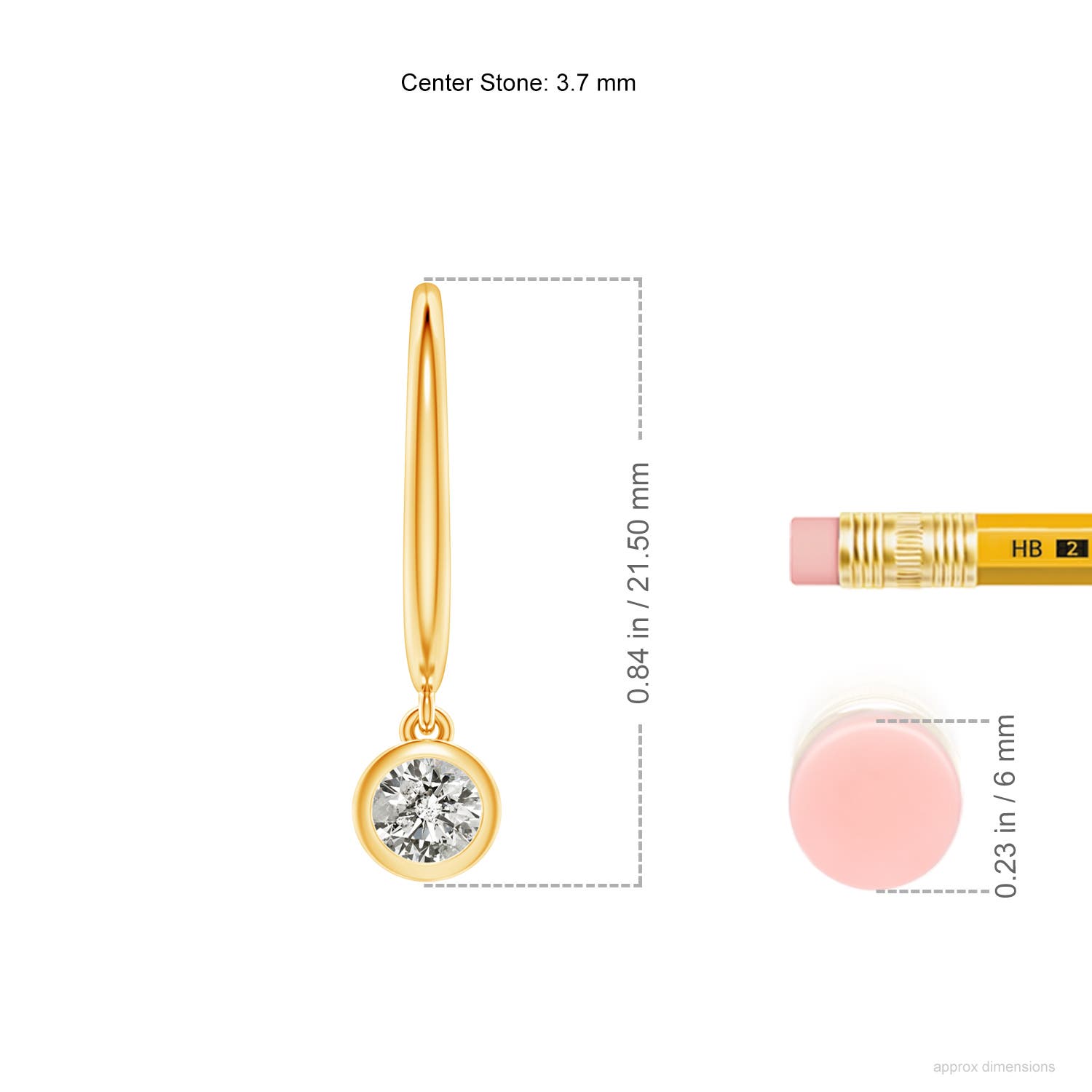 K, I3 / 0.4 CT / 14 KT Yellow Gold