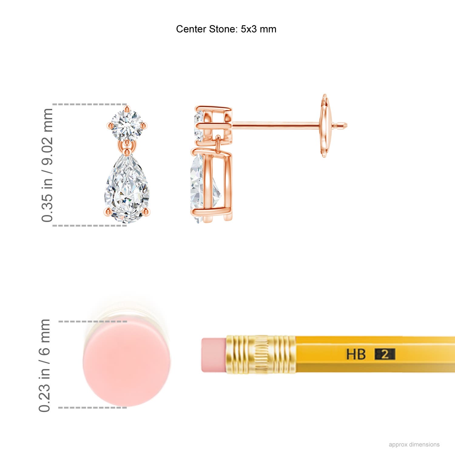 G, VS2 / 0.49 CT / 14 KT Rose Gold