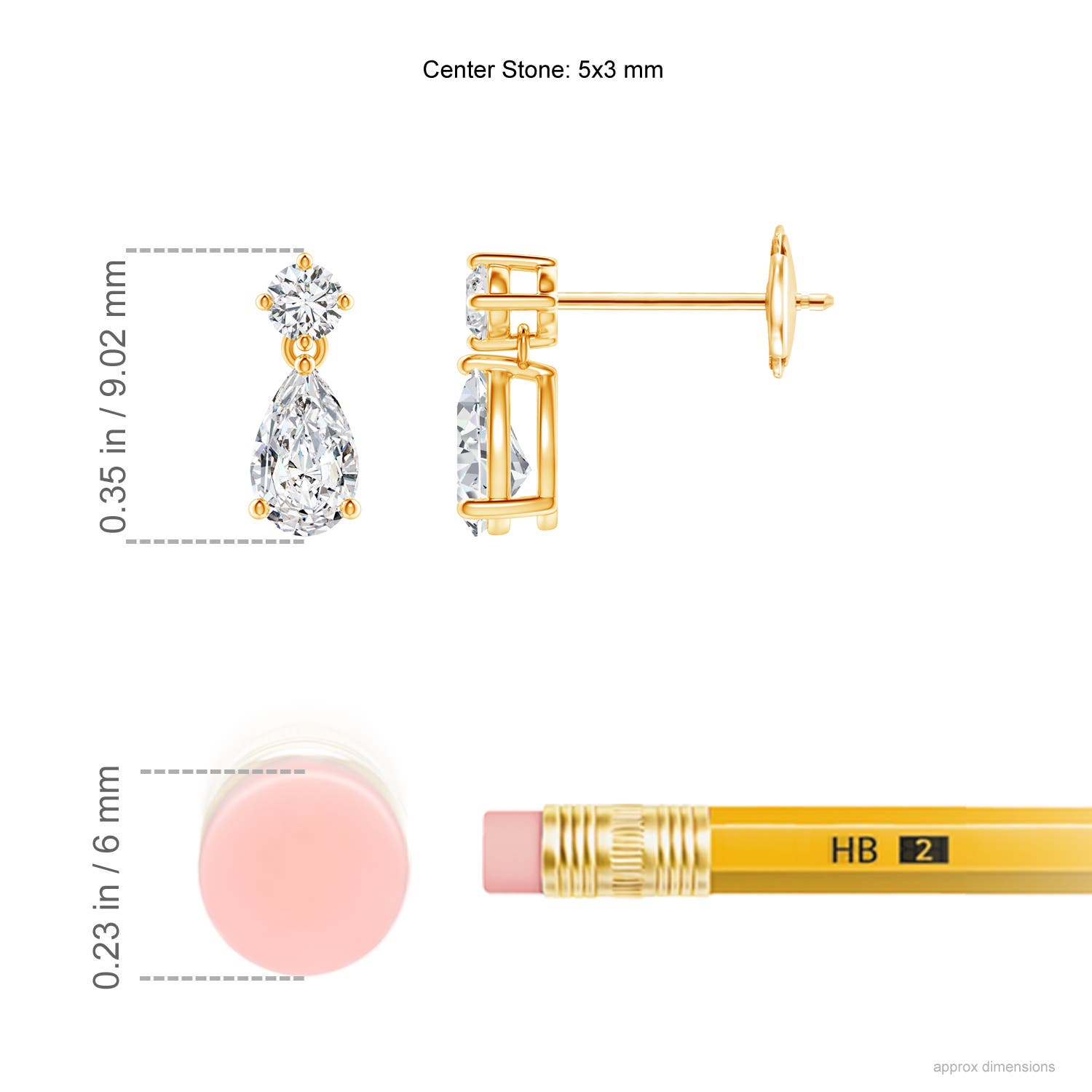 H, SI2 / 0.49 CT / 14 KT Yellow Gold