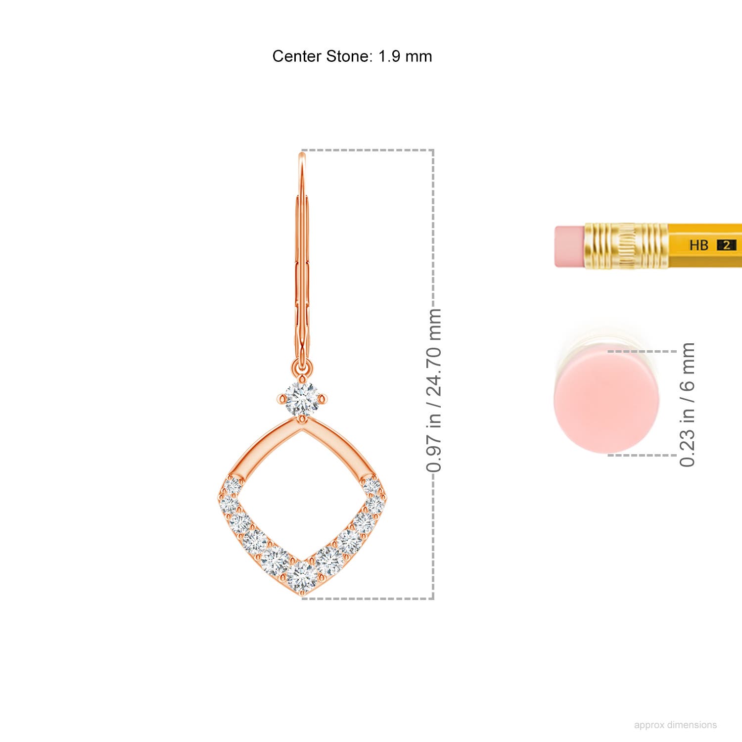 G, VS2 / 0.25 CT / 14 KT Rose Gold