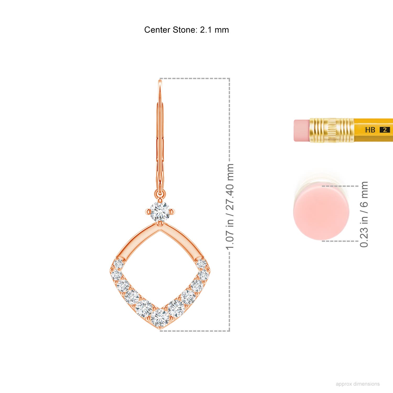 G, VS2 / 0.34 CT / 14 KT Rose Gold