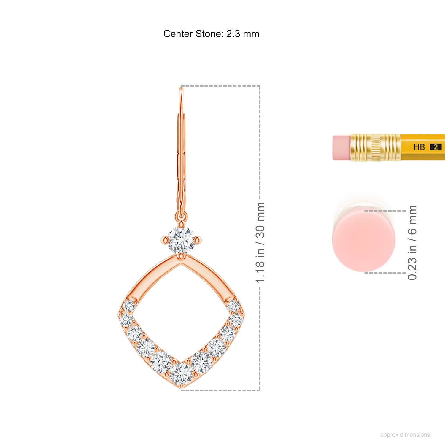 G, VS2 / 0.53 CT / 14 KT Rose Gold