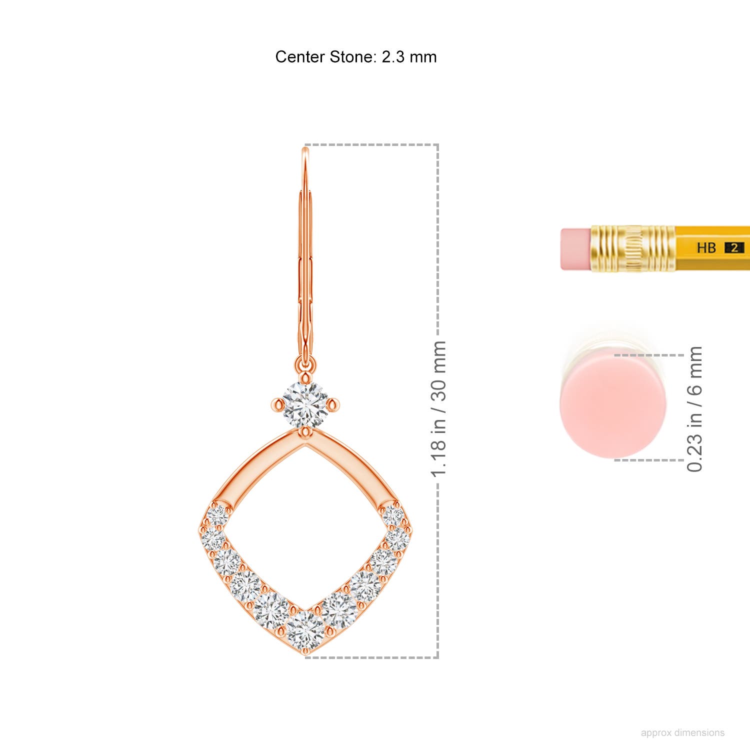 H, SI2 / 0.53 CT / 14 KT Rose Gold