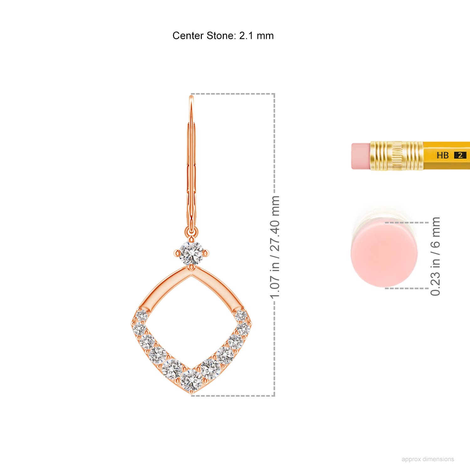 I-J, I1-I2 / 0.34 CT / 14 KT Rose Gold