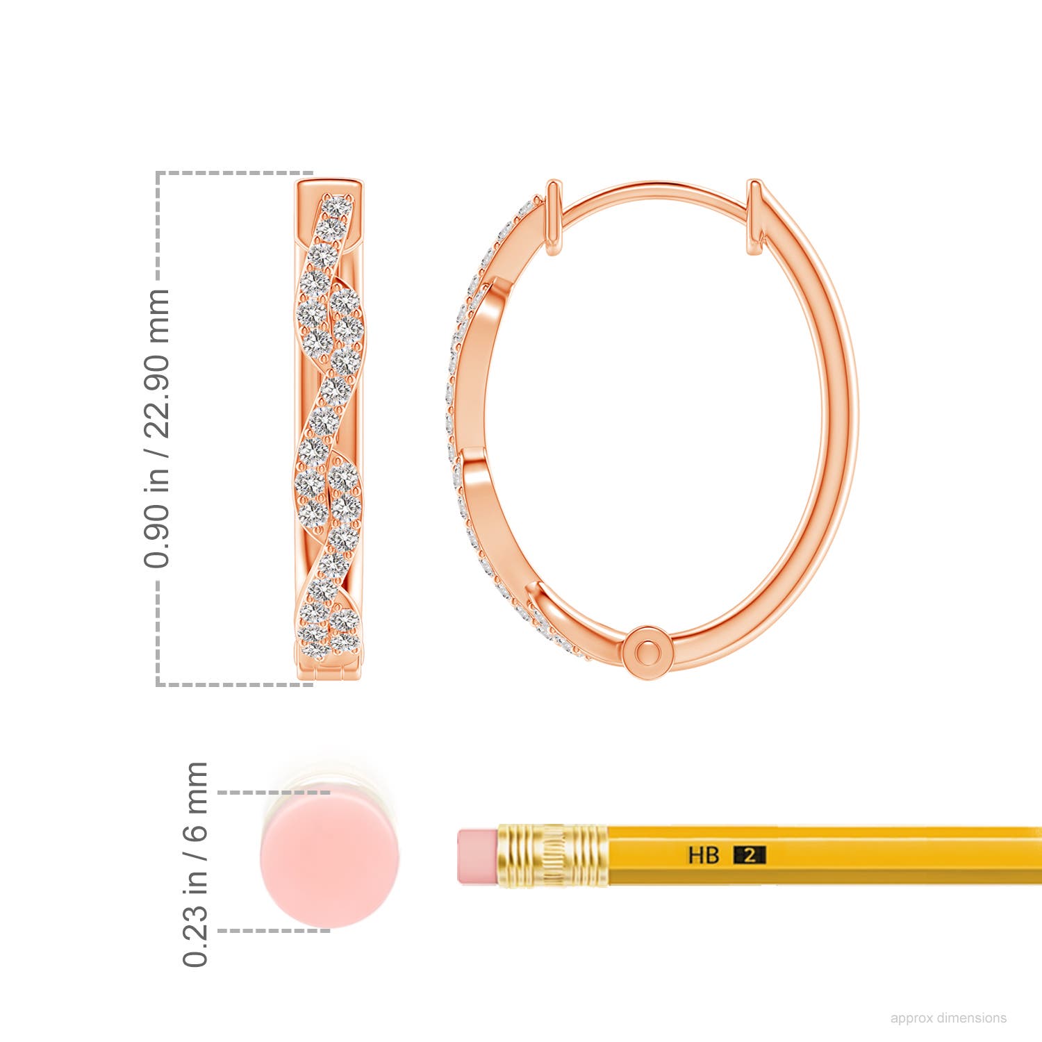 I-J, I1-I2 / 0.48 CT / 14 KT Rose Gold