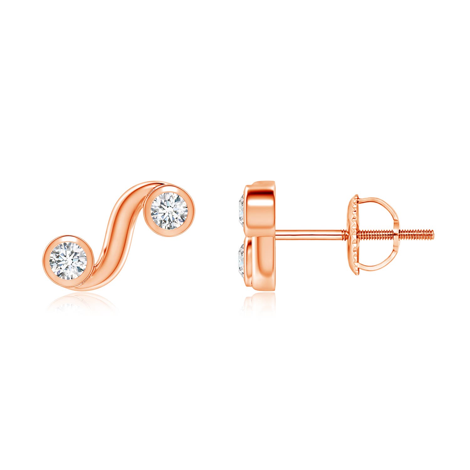 G, VS2 / 0.12 CT / 14 KT Rose Gold