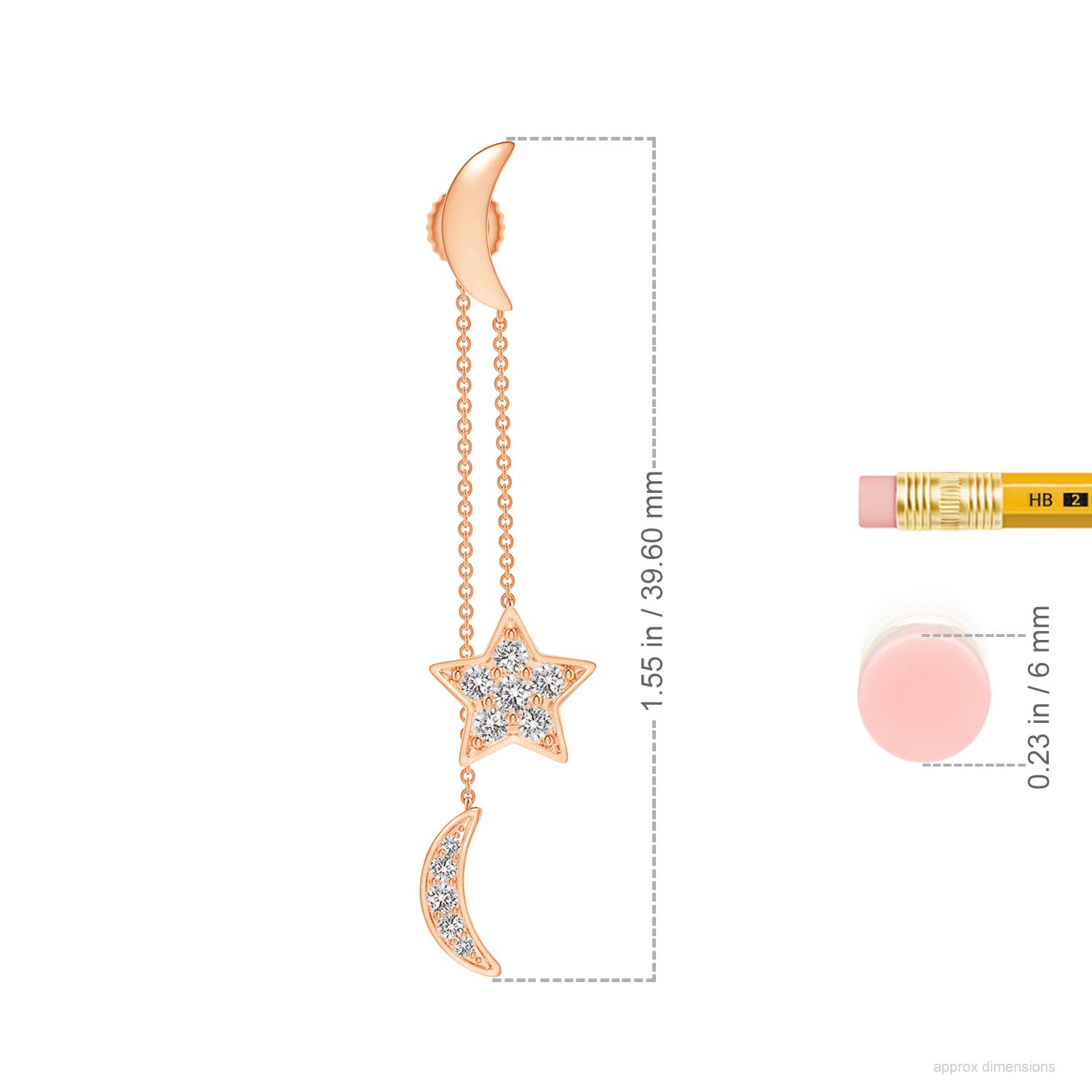 I-J, I1-I2 / 0.38 CT / 14 KT Rose Gold