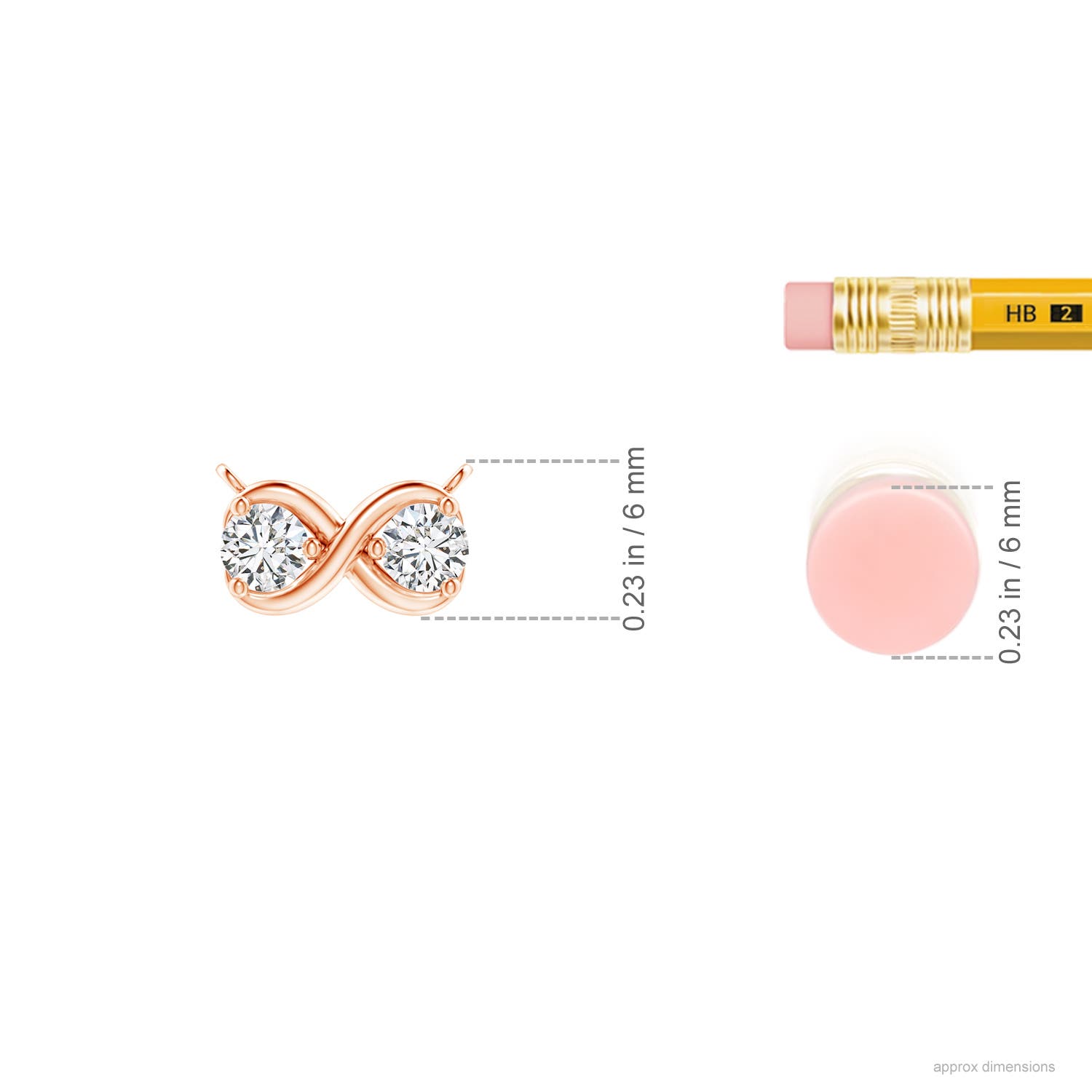 H, SI2 / 0.25 CT / 14 KT Rose Gold