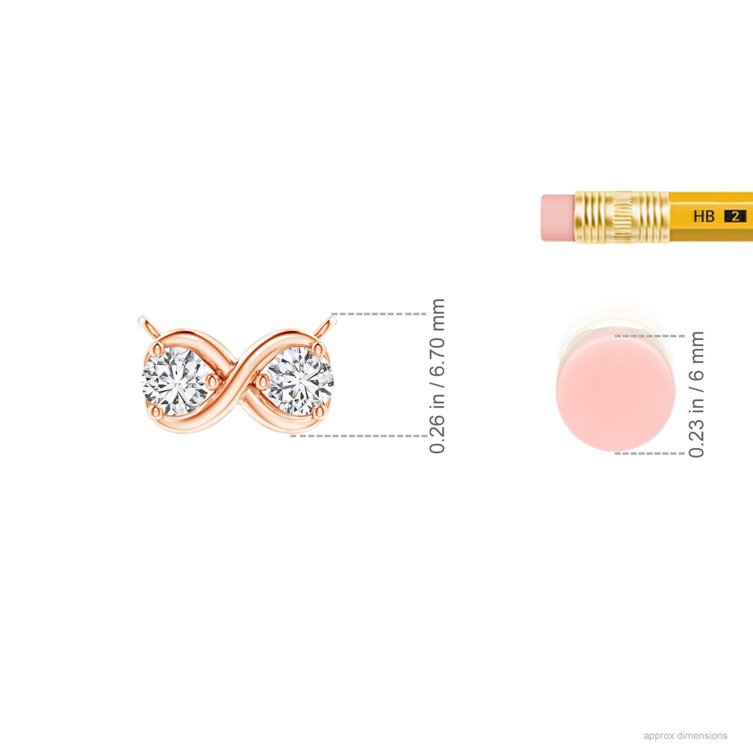 H, SI2 / 0.35 CT / 14 KT Rose Gold