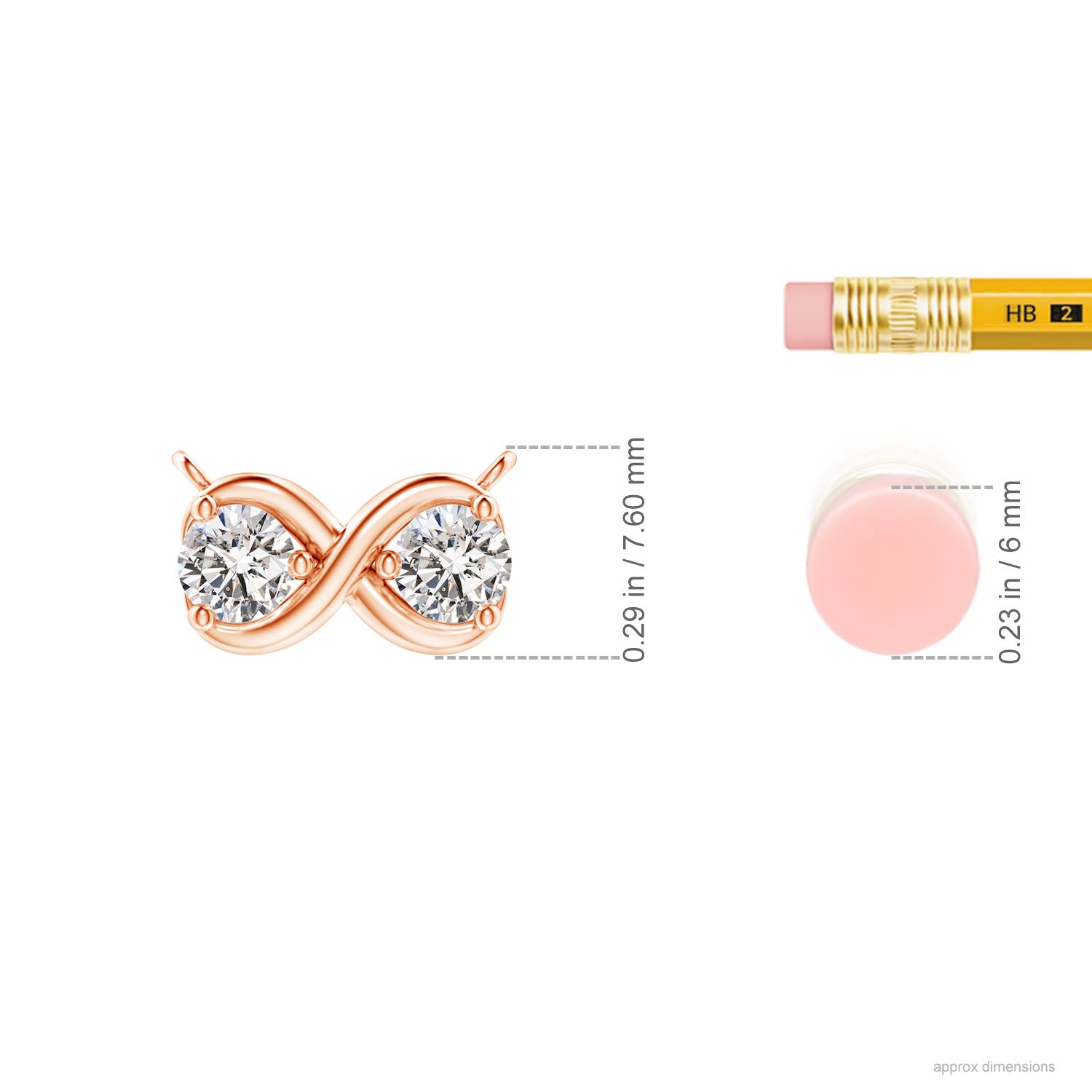 I-J, I1-I2 / 0.6 CT / 14 KT Rose Gold