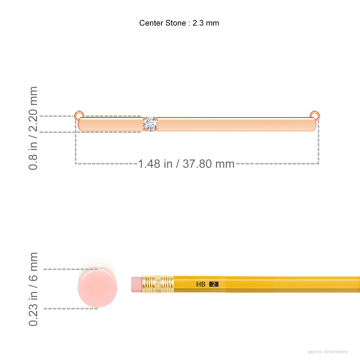 G, VS2 / 0.05 CT / 14 KT Rose Gold