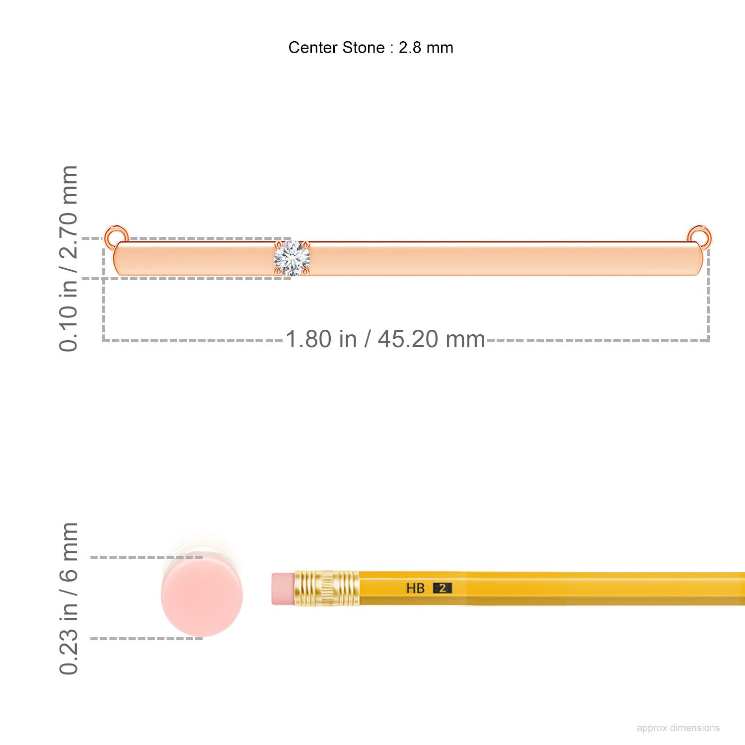 G, VS2 / 0.09 CT / 14 KT Rose Gold